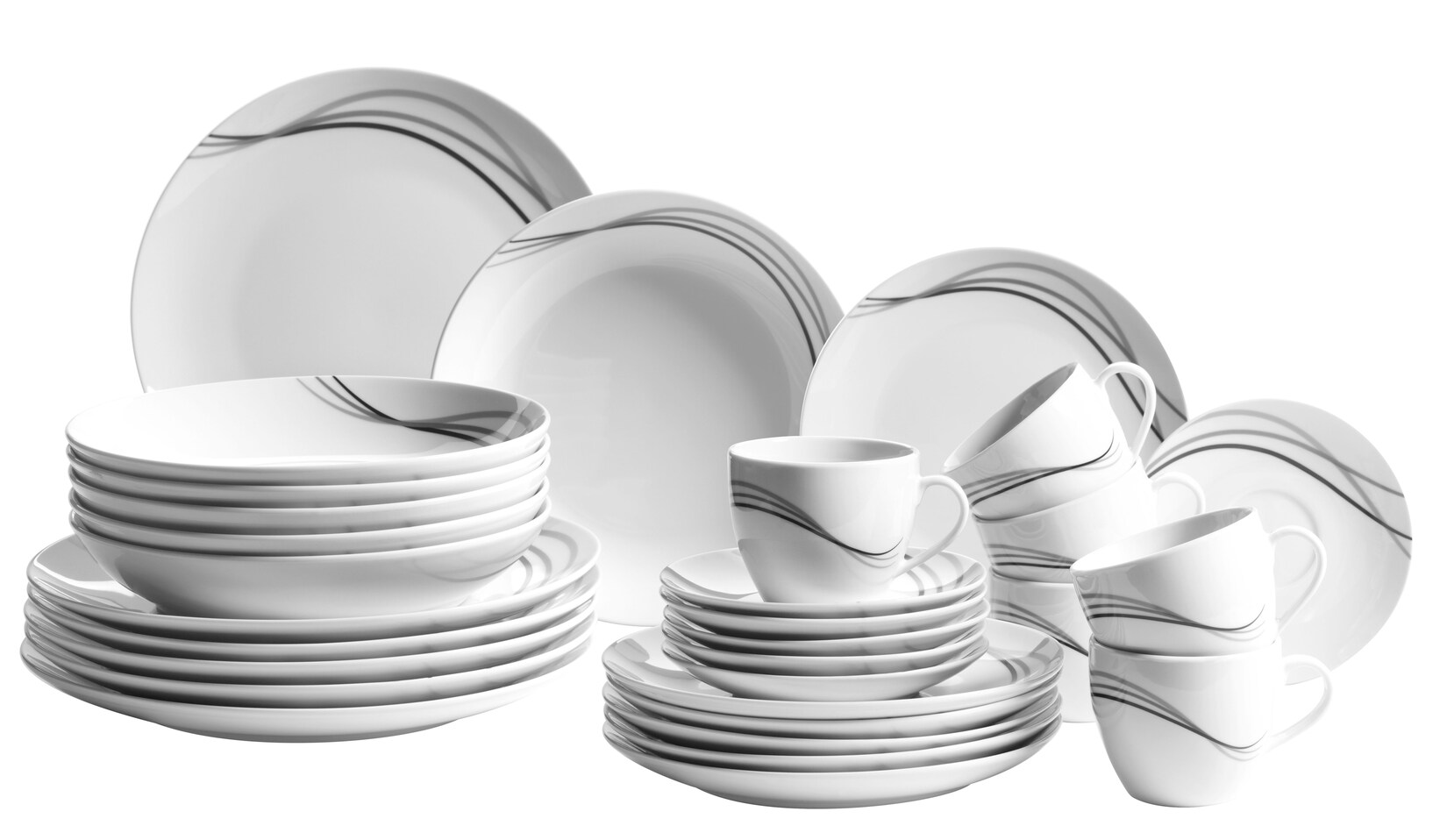 Mäser Kombiservice, Porzellan TAJO weiß | 09001794421294