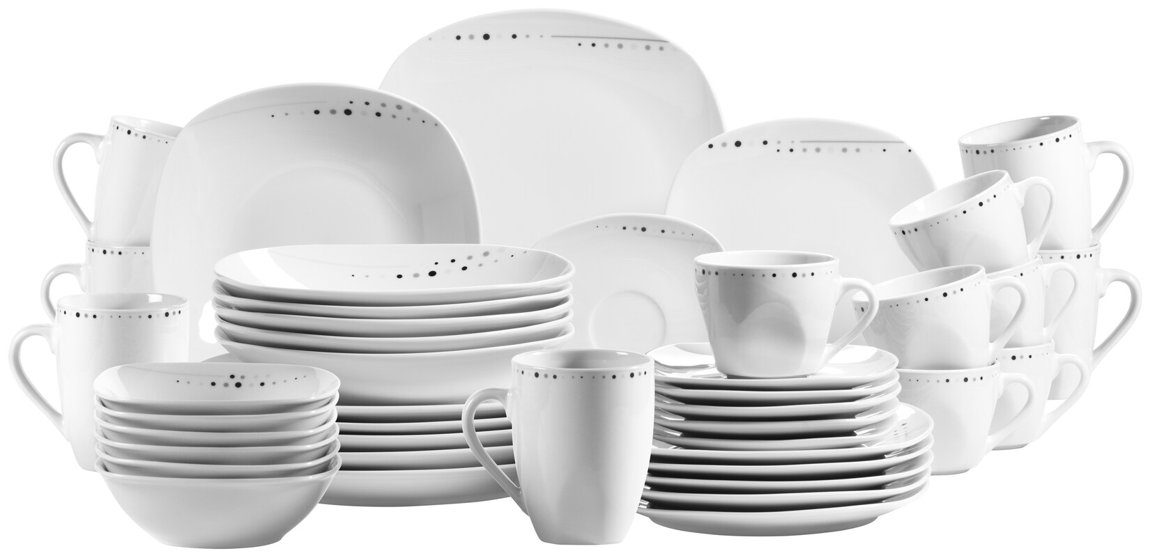 Mäser Kombiservice, Porzellan FADILLA weiß | 09001794602952