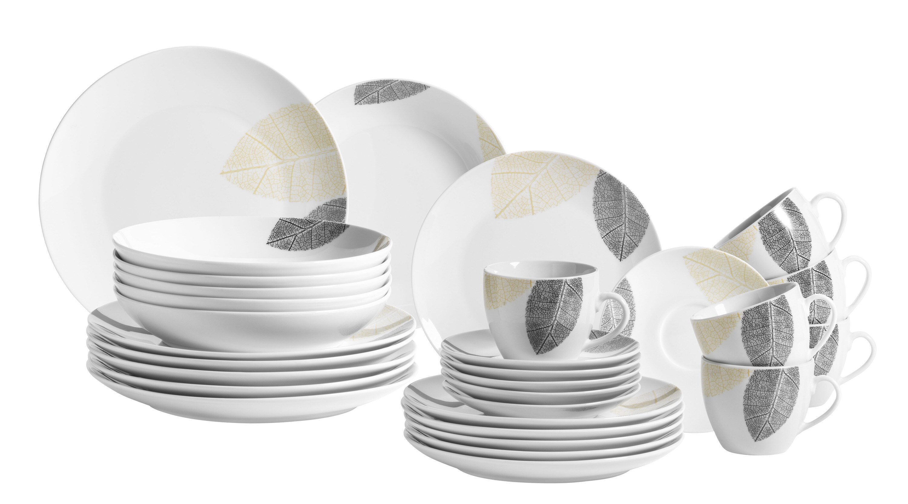 M&auml;ser Kombiservice, Porzellan Jona Wei&szlig; - Bild 1