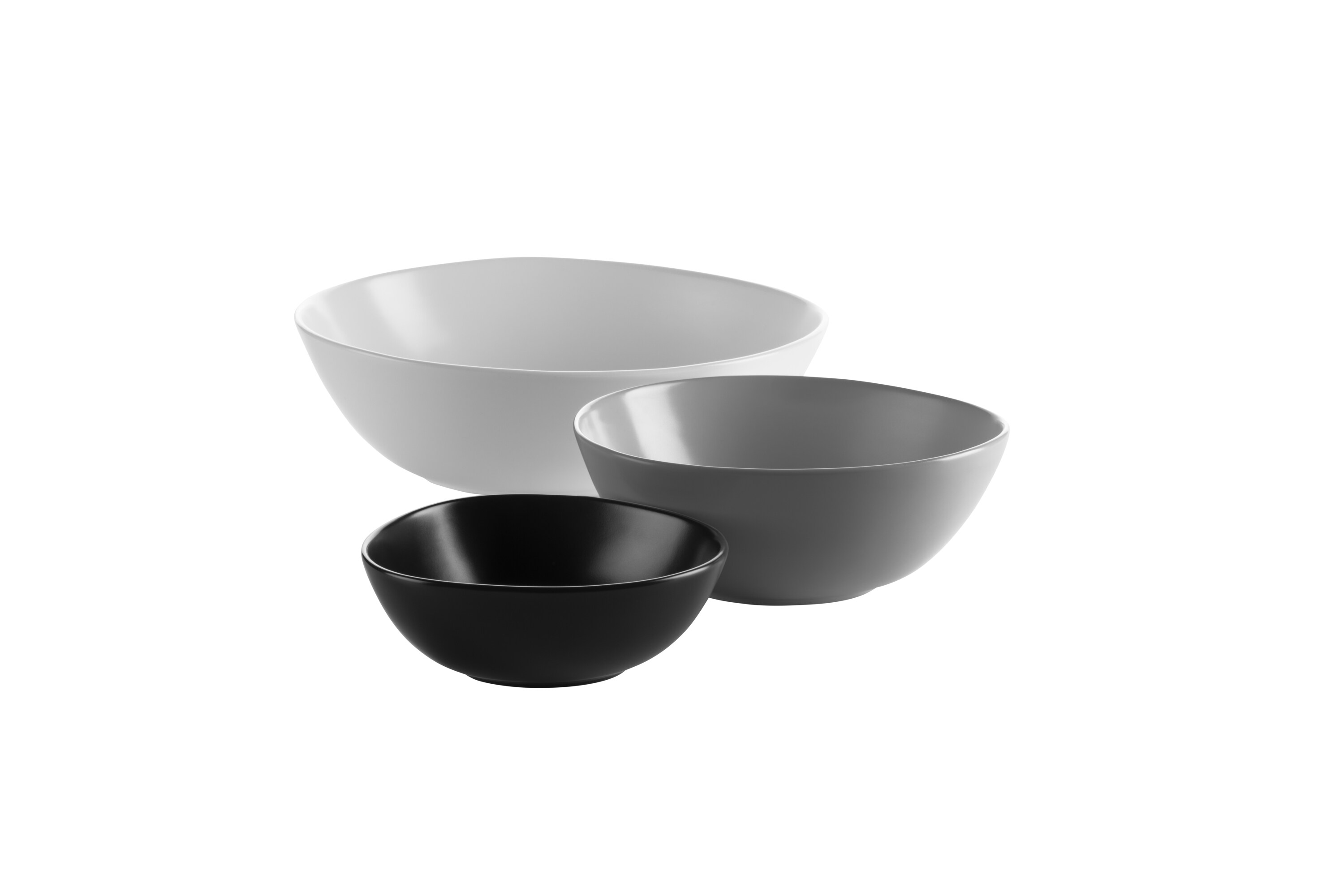 M&auml;ser Sch&uuml;sselset, Keramik GLENDALE Schwarz / Grau / Wei&szlig; - Bild 1