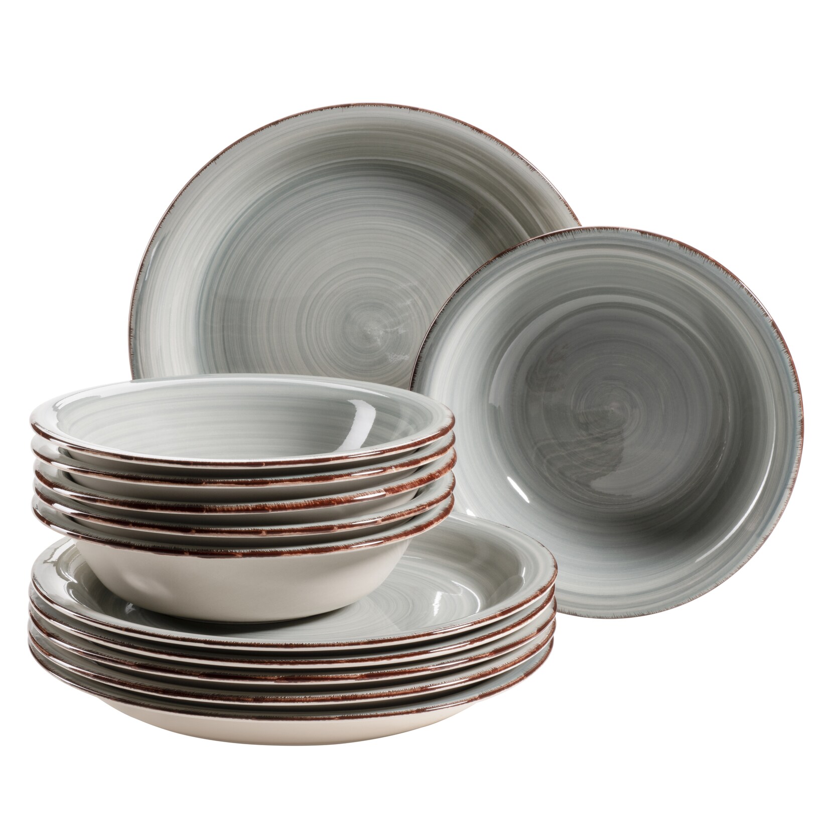 Mäser Teller-Set, Steingut Lumaca