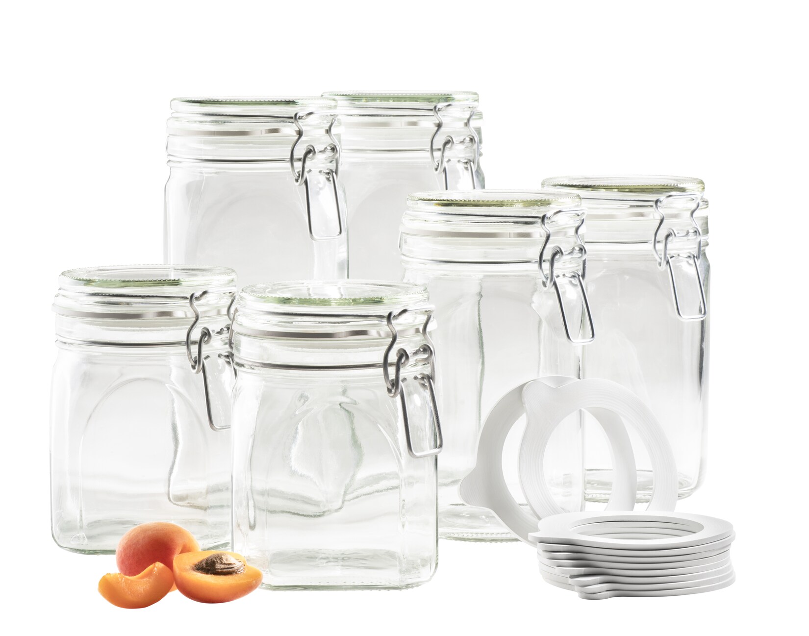 Mäser Gothika Vorratsglas-Set mit Deckel, Glas Transparent | 09001794753197