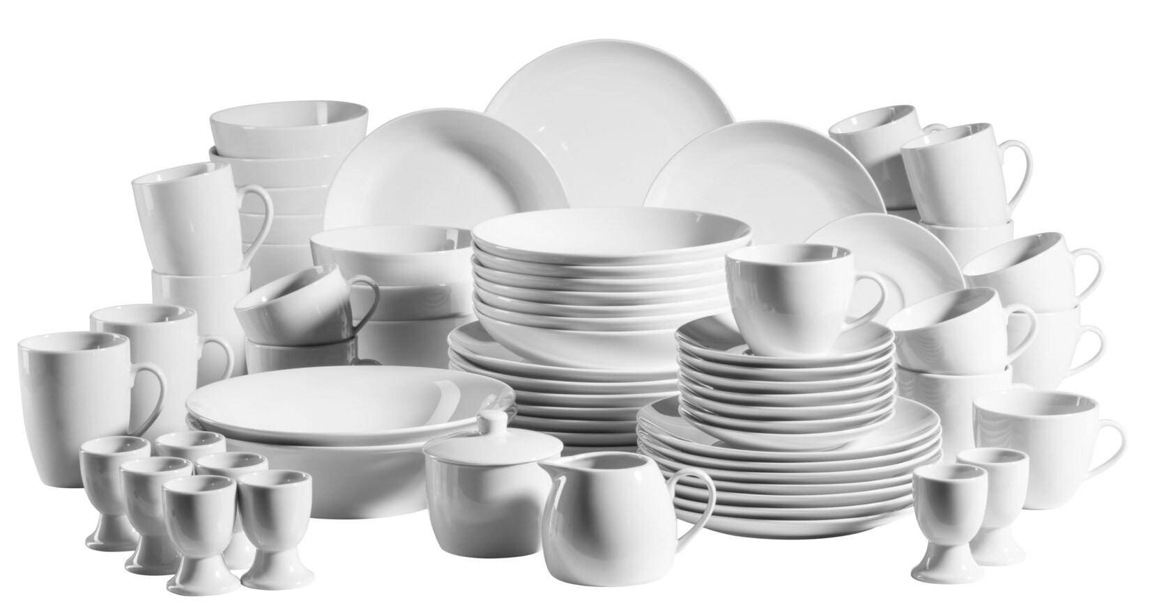 Mäser Geschirr-Set, Porzellan Barca Weiß | 09001794784566