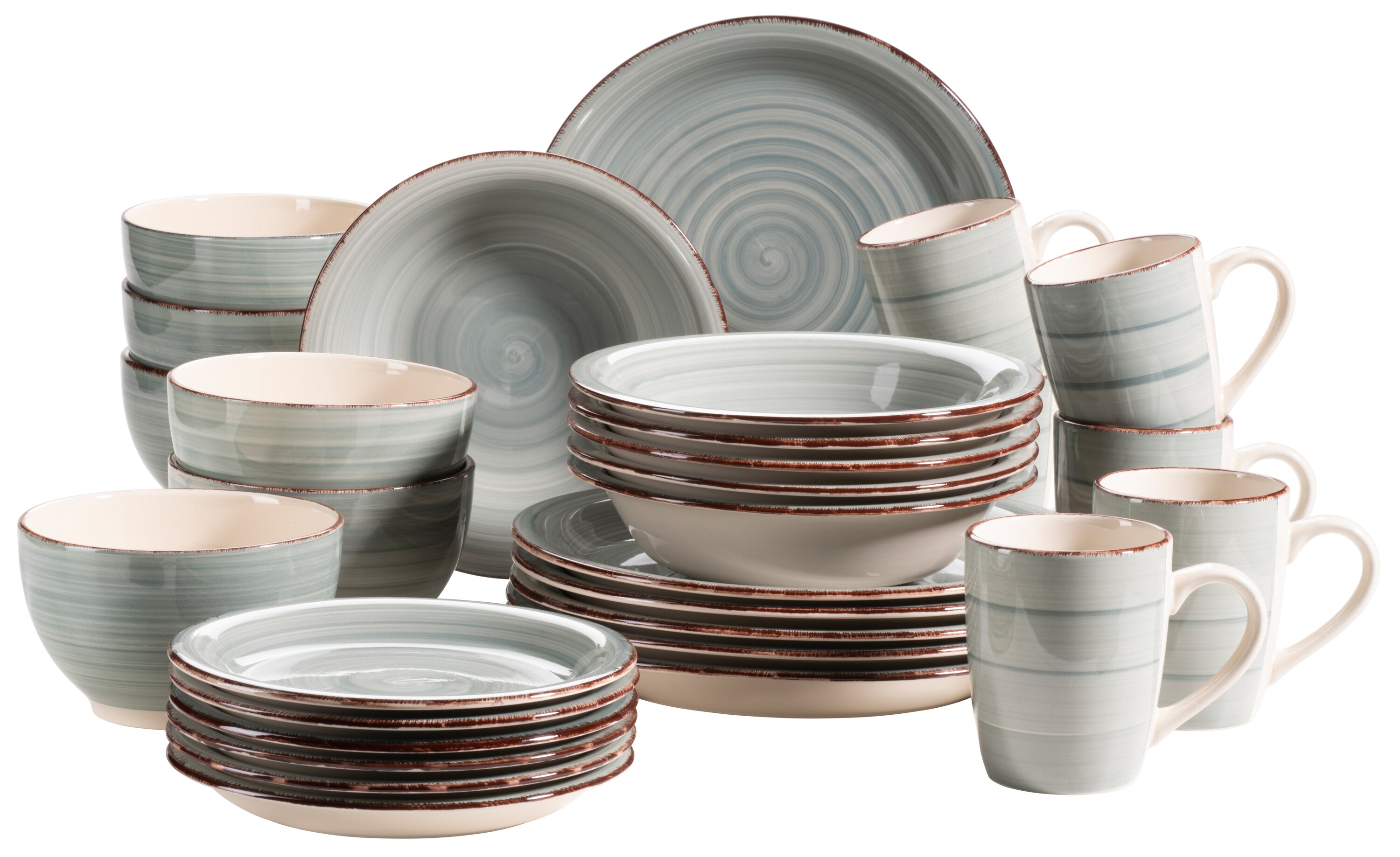 M&auml;ser Geschirr-Set, Steingut Lumaca - Bild 1