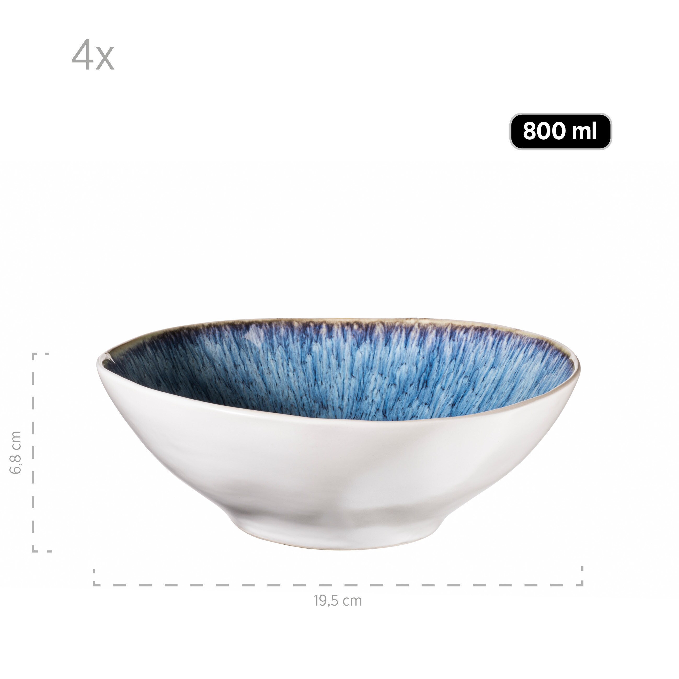 Mäser Salatschüssel-Set, Steinzeug Frozen online kaufen bei Netto