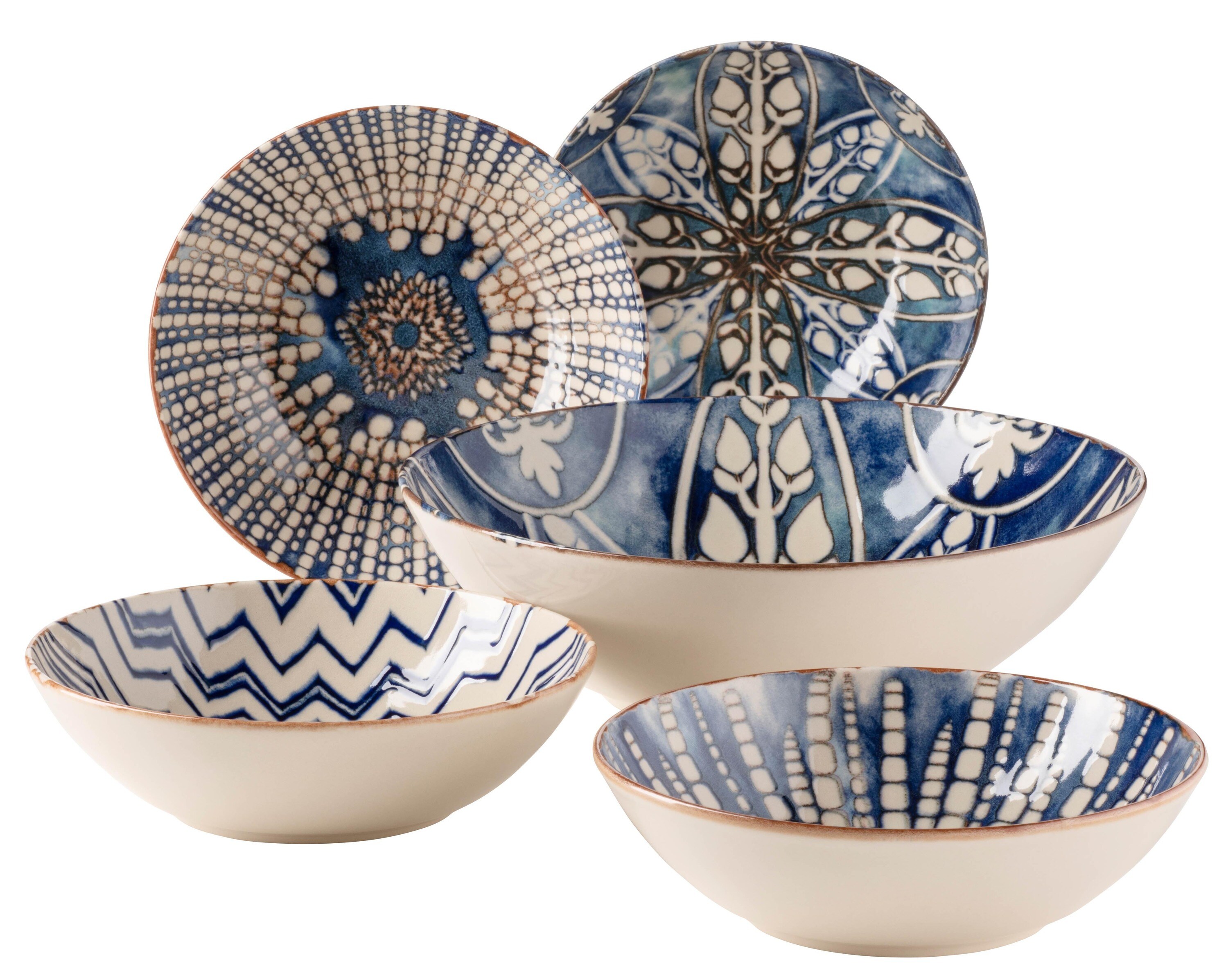 M&auml;ser Salatsch&uuml;ssel-Set, Iberico Blue Blau / Wei&szlig; - Bild 1
