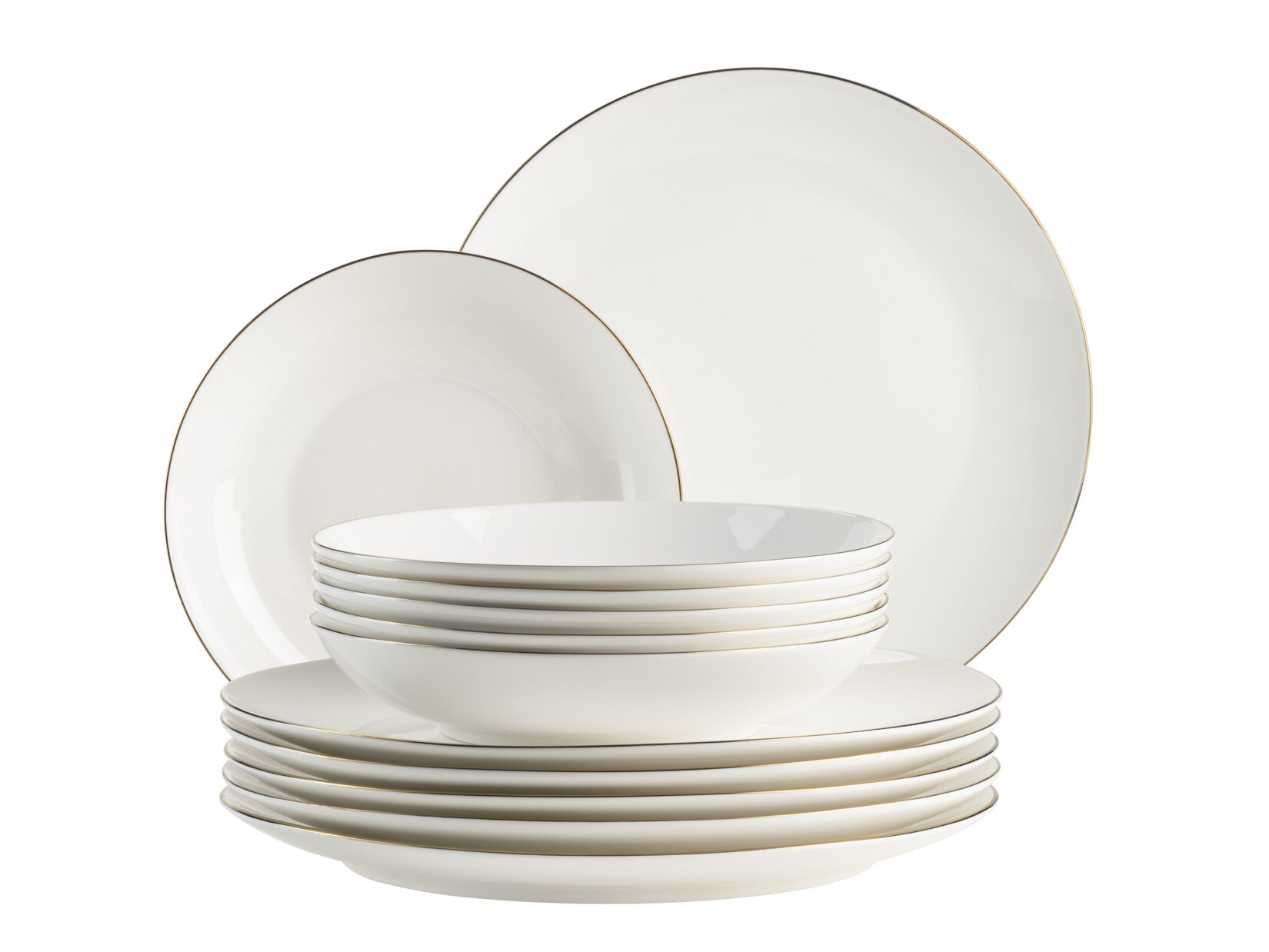 Mäser Tafelservice, Porzellan Felise Weiß / Schwarz | 09010933055269