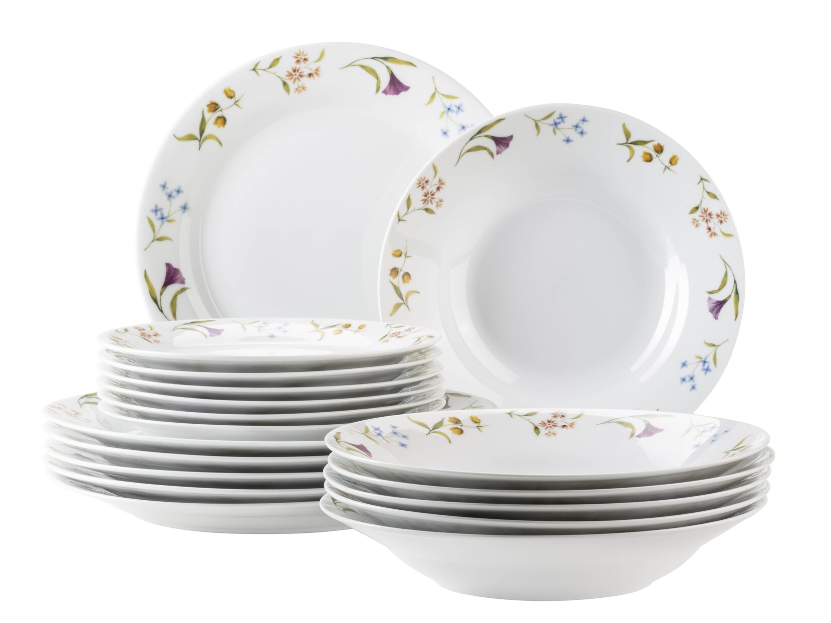 Mäser Teller-Set, Porzellan Zosma Weiß