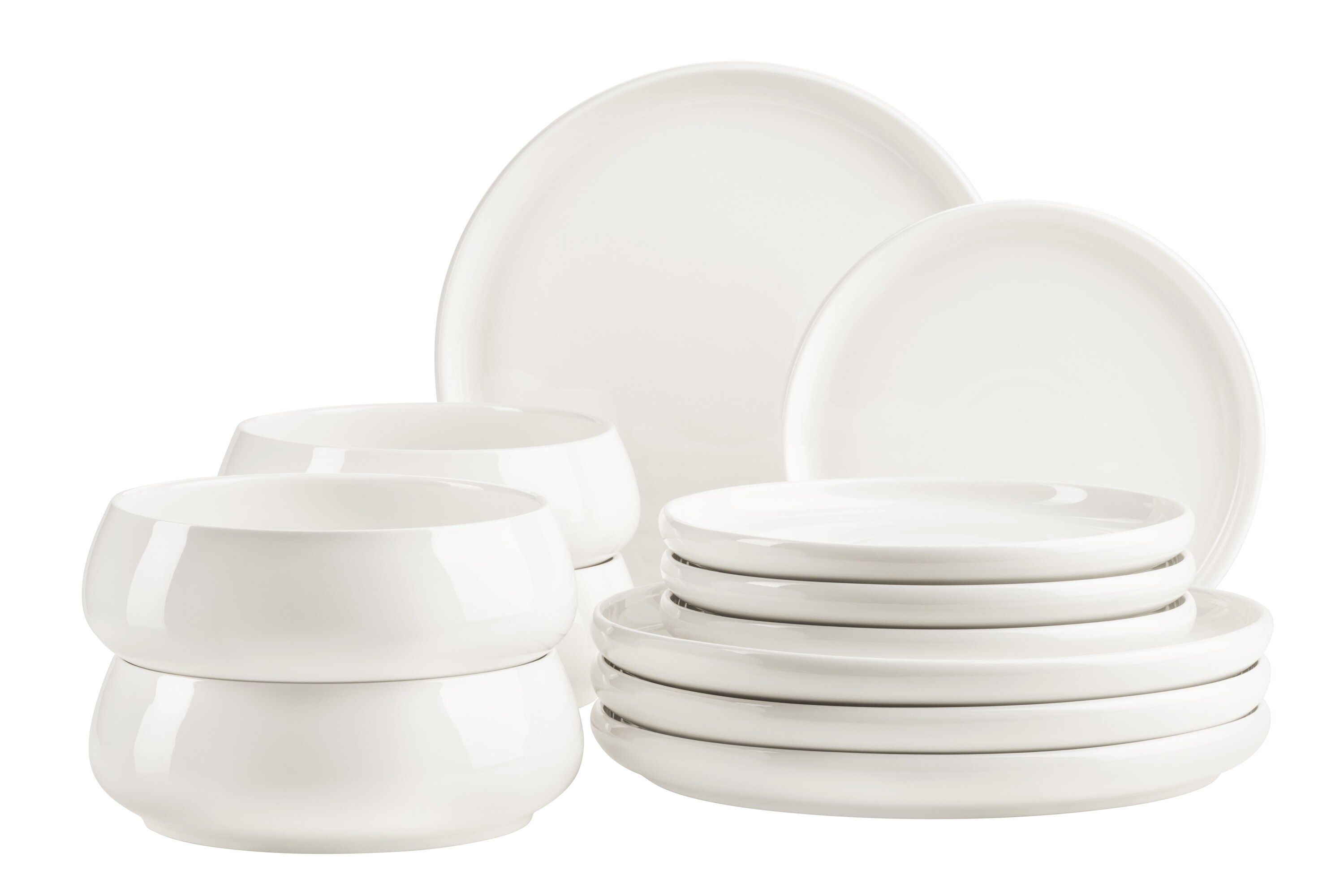 M&auml;ser Tellerset, Porzellan Taya Wei&szlig; - Bild 1