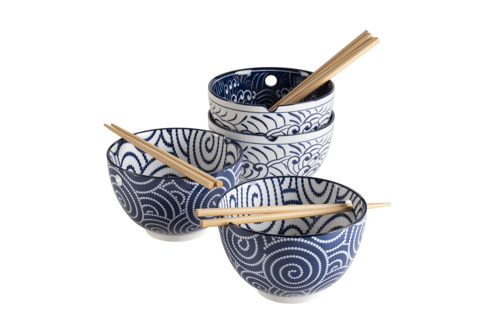 Mäser Schüssel Set, Porzellan Jurka Blau / Weiß | 09010933021417