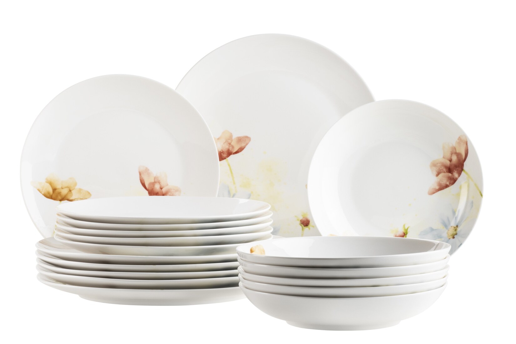 Mäser Tellerset, Porzellan Amapola Weiß | 09010933045604