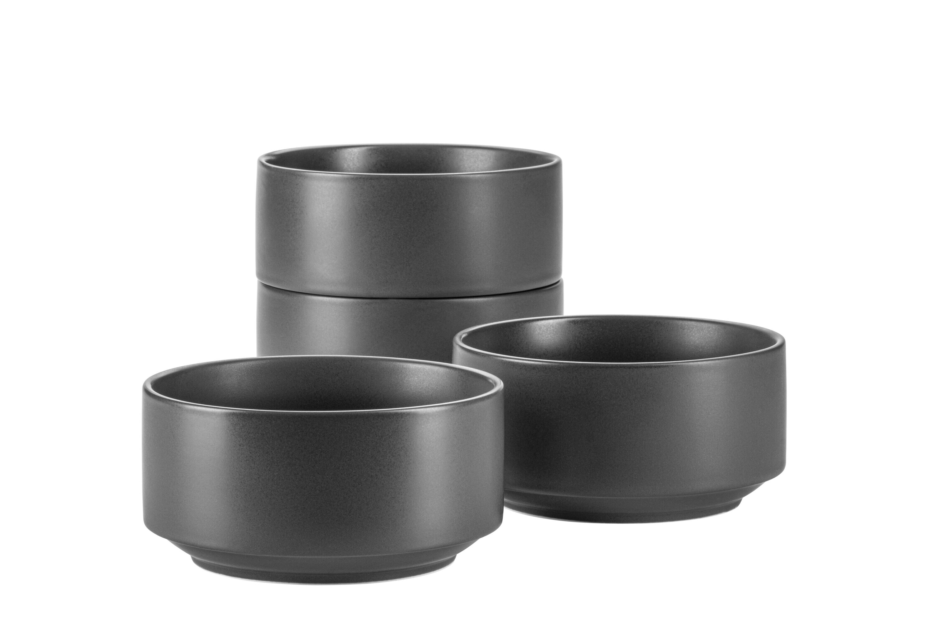 M&auml;ser M&uuml;slischalenset, Porzellan Vada Dunkelgrau - Bild 1