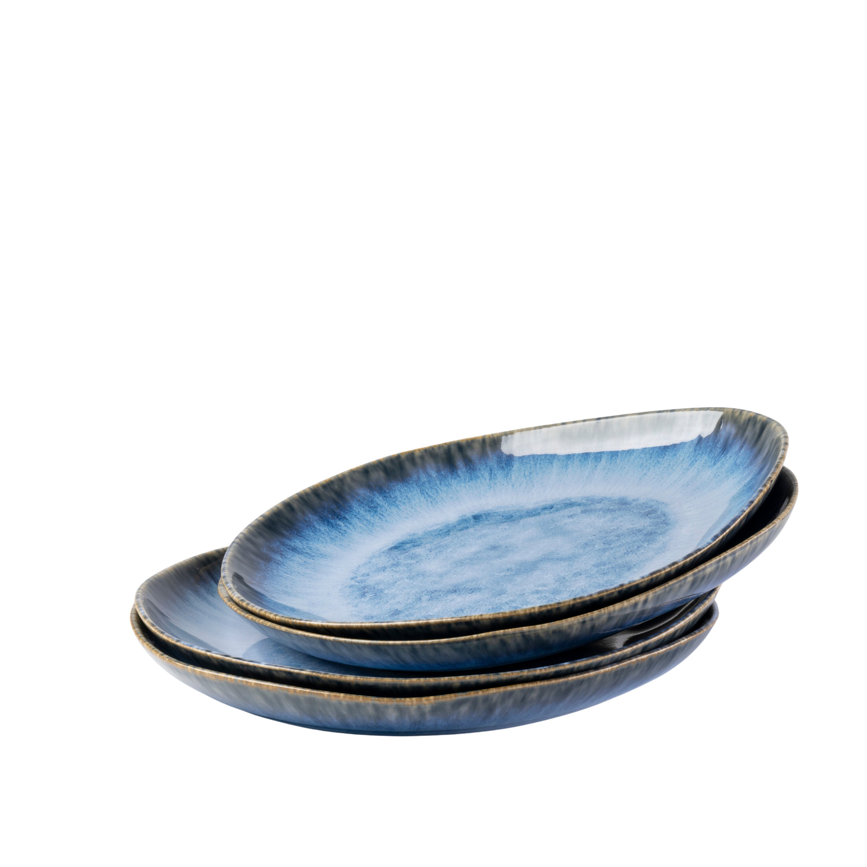 Gipfelst&uuml;ck Speiseteller-Set, Steinzeug Wilde Schlucht Blau - Bild 1