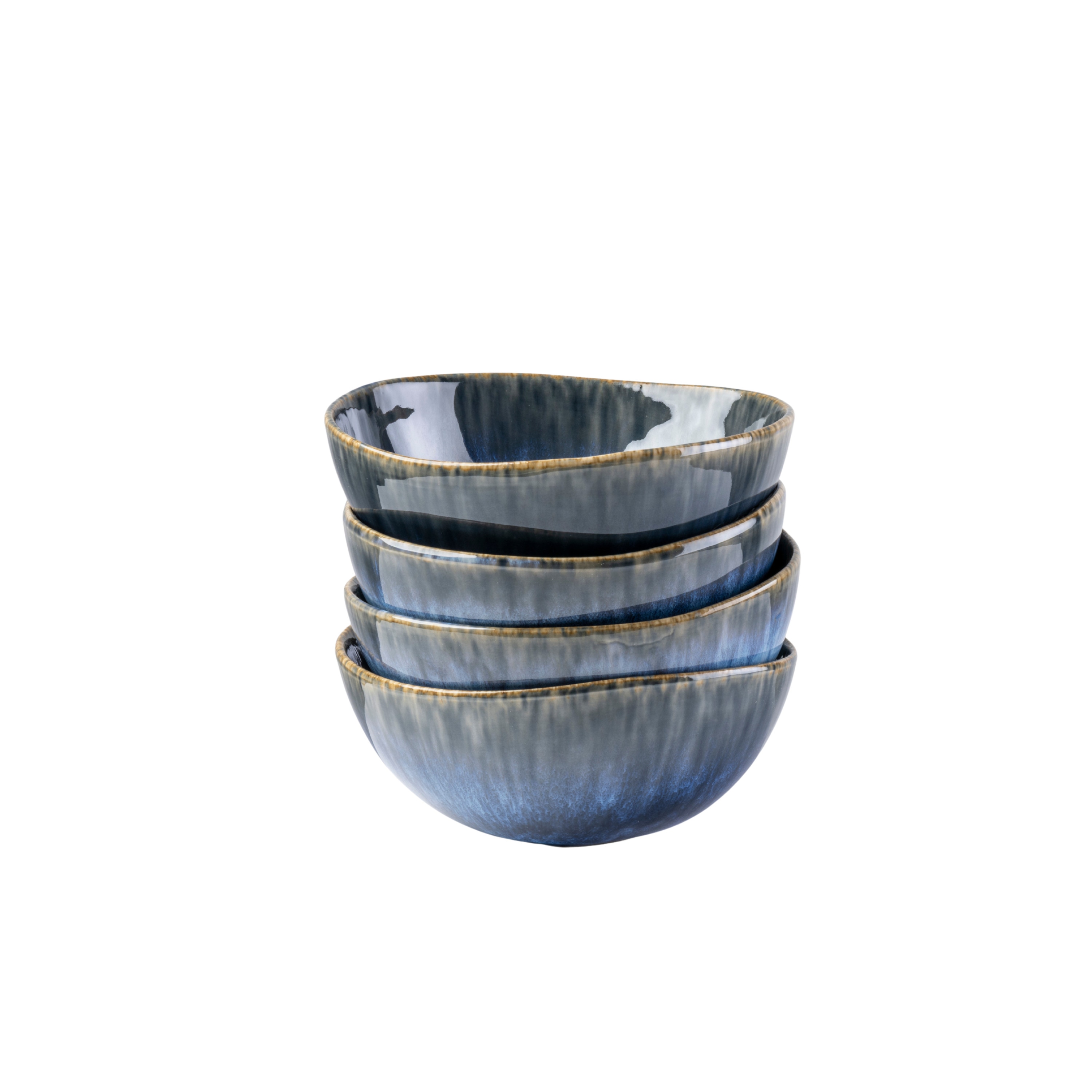 Gipfelst&uuml;ck Sch&uuml;ssel-Set, Steinzeug Wilde Schlucht Blau - Bild 1