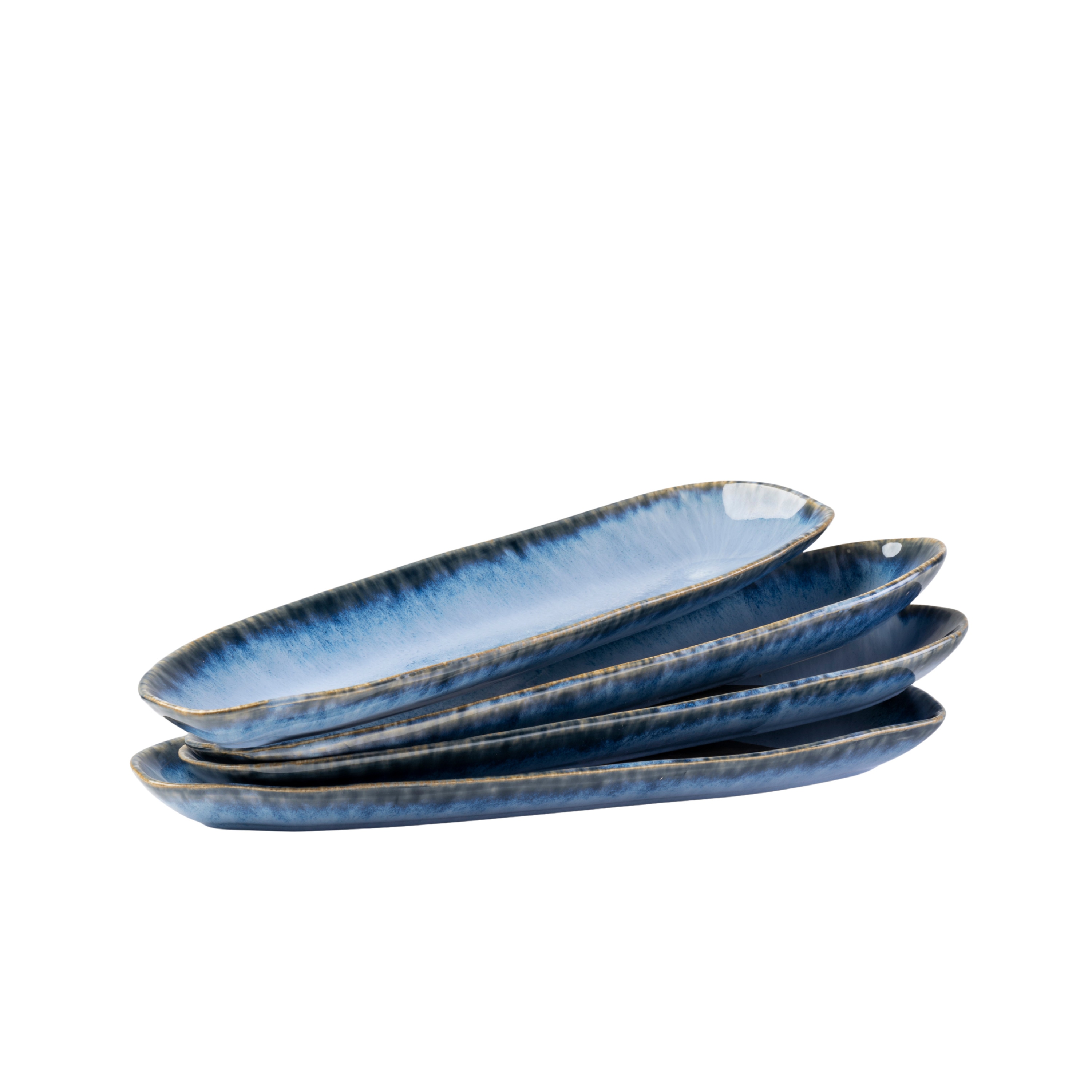 Gipfelst&uuml;ck Platten-Set, Steinzeug Wilde Schlucht Blau - Bild 1