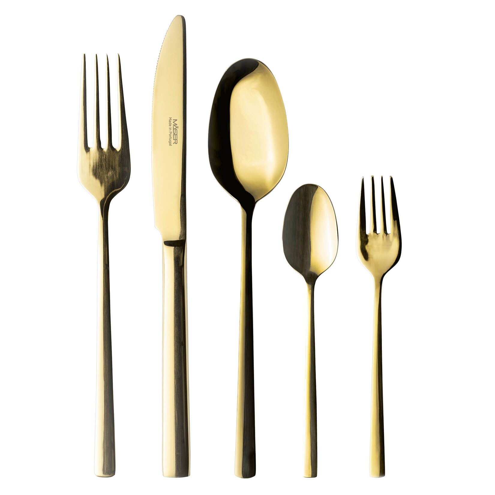 Mäser Besteck-Set, Edelstahl Oneda Gold