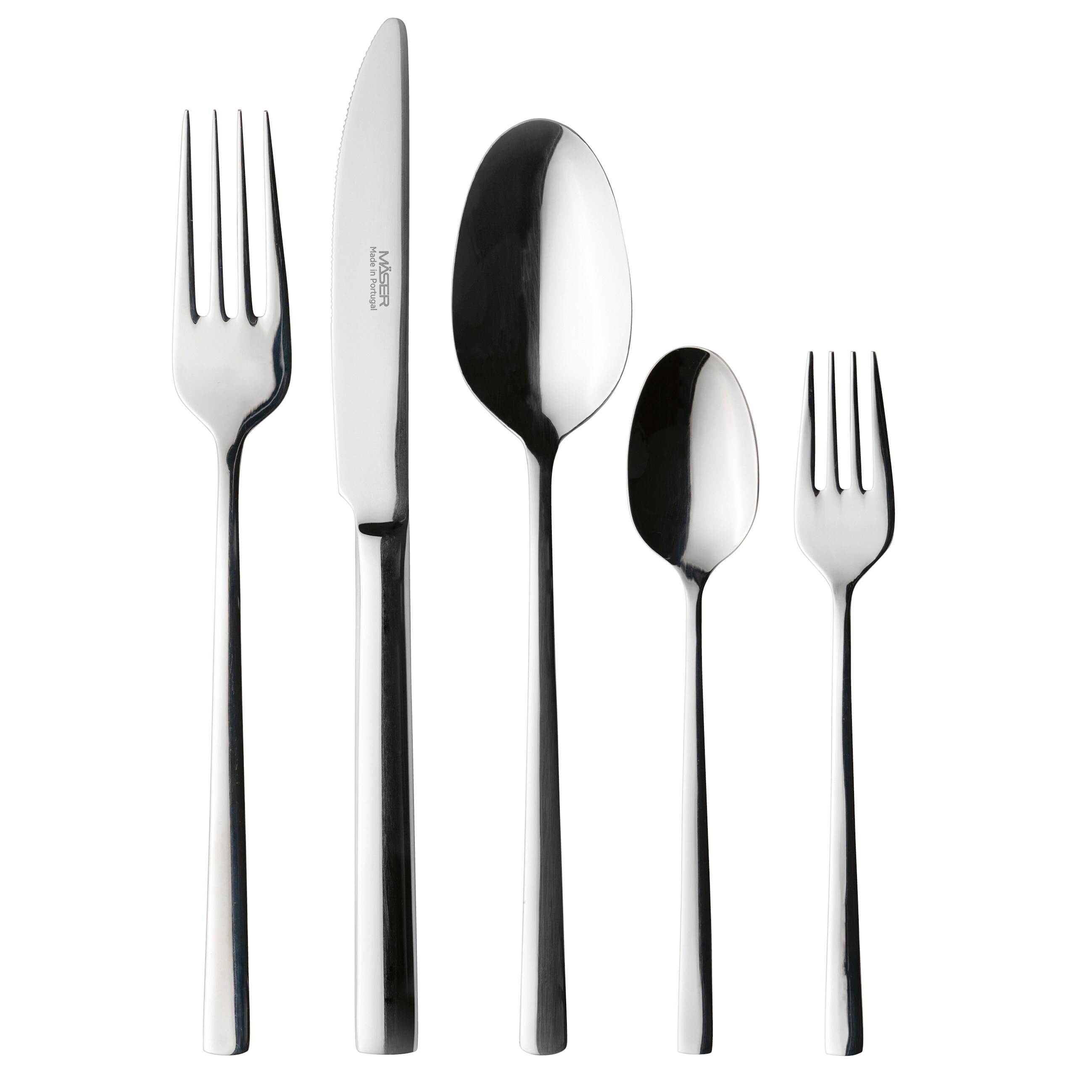 M&auml;ser Besteck-Set, Edelstahl Oneda Silber - Bild 1