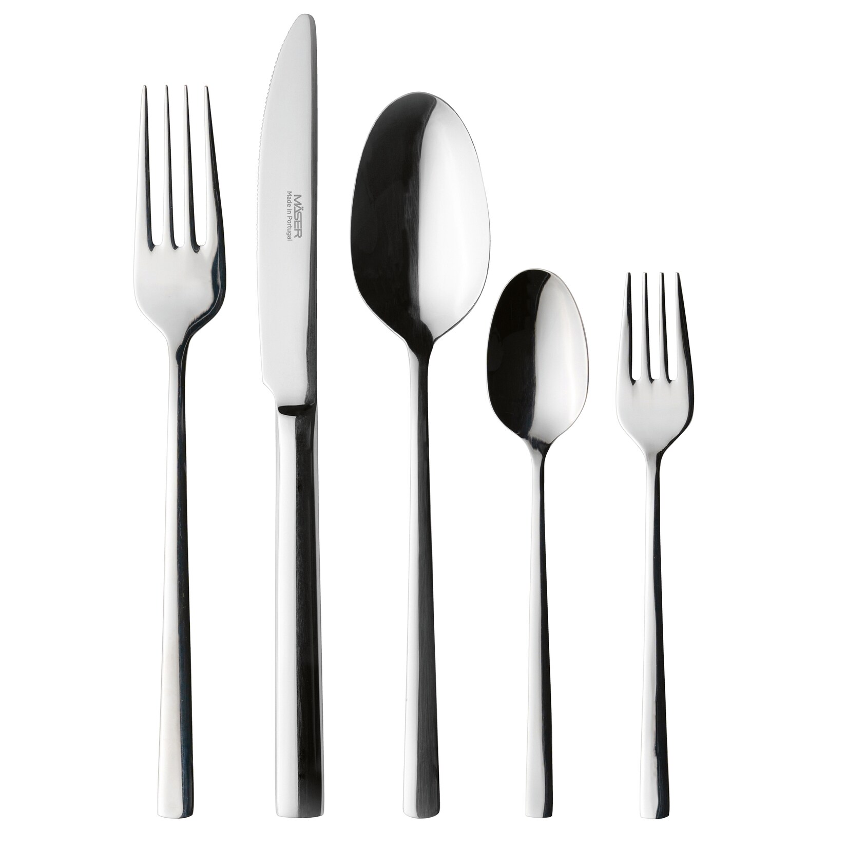Mäser Besteck-Set, Edelstahl Oneda Silber