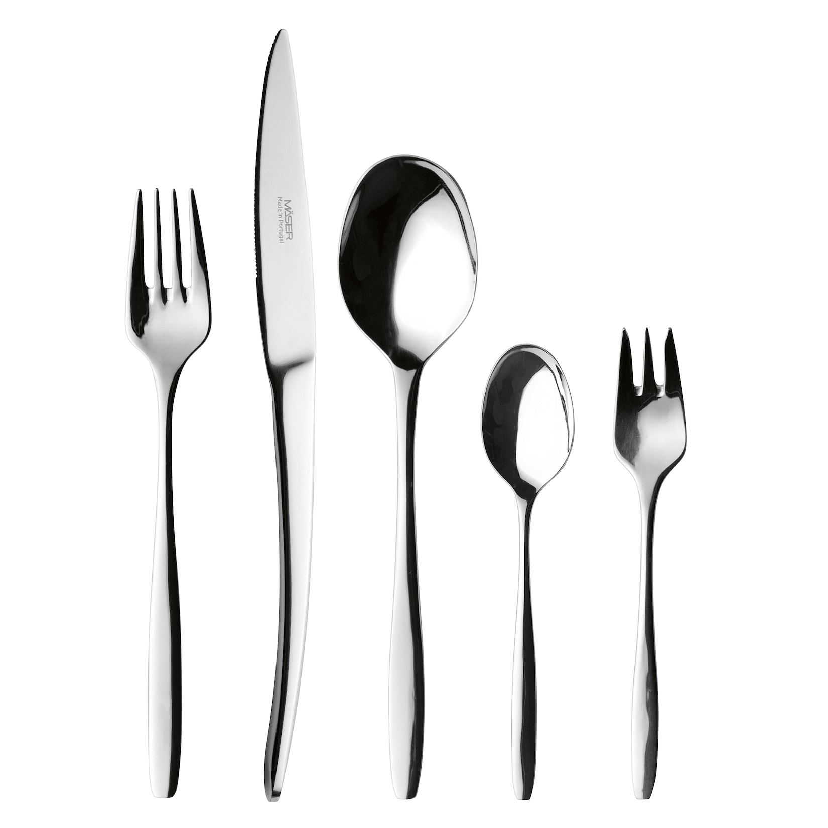 Mäser Besteck-Set, Edelstahl Nigran Silber