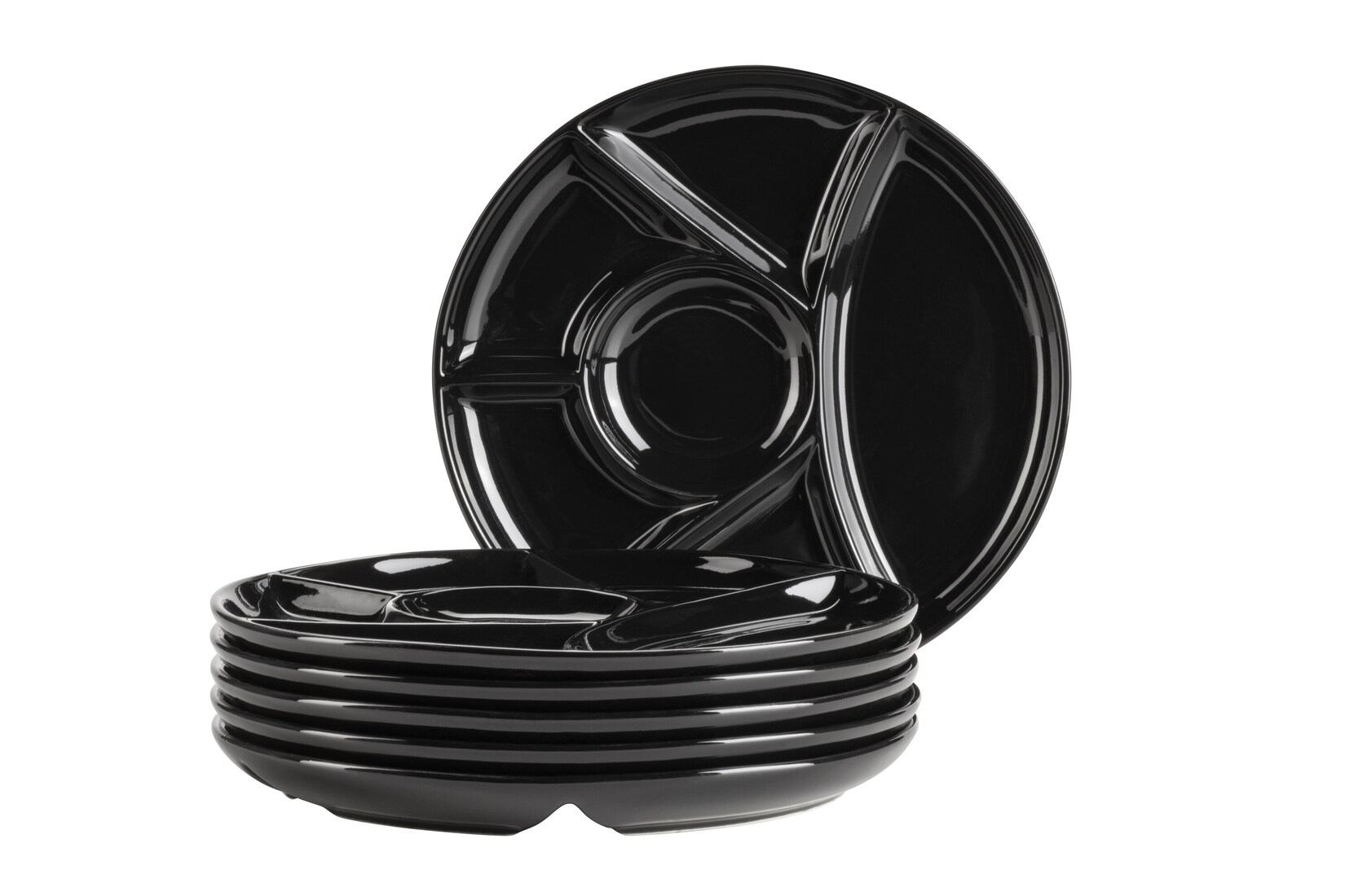 Mäser Fondueteller Set, Porzellan – Schwarz | 09010933023541