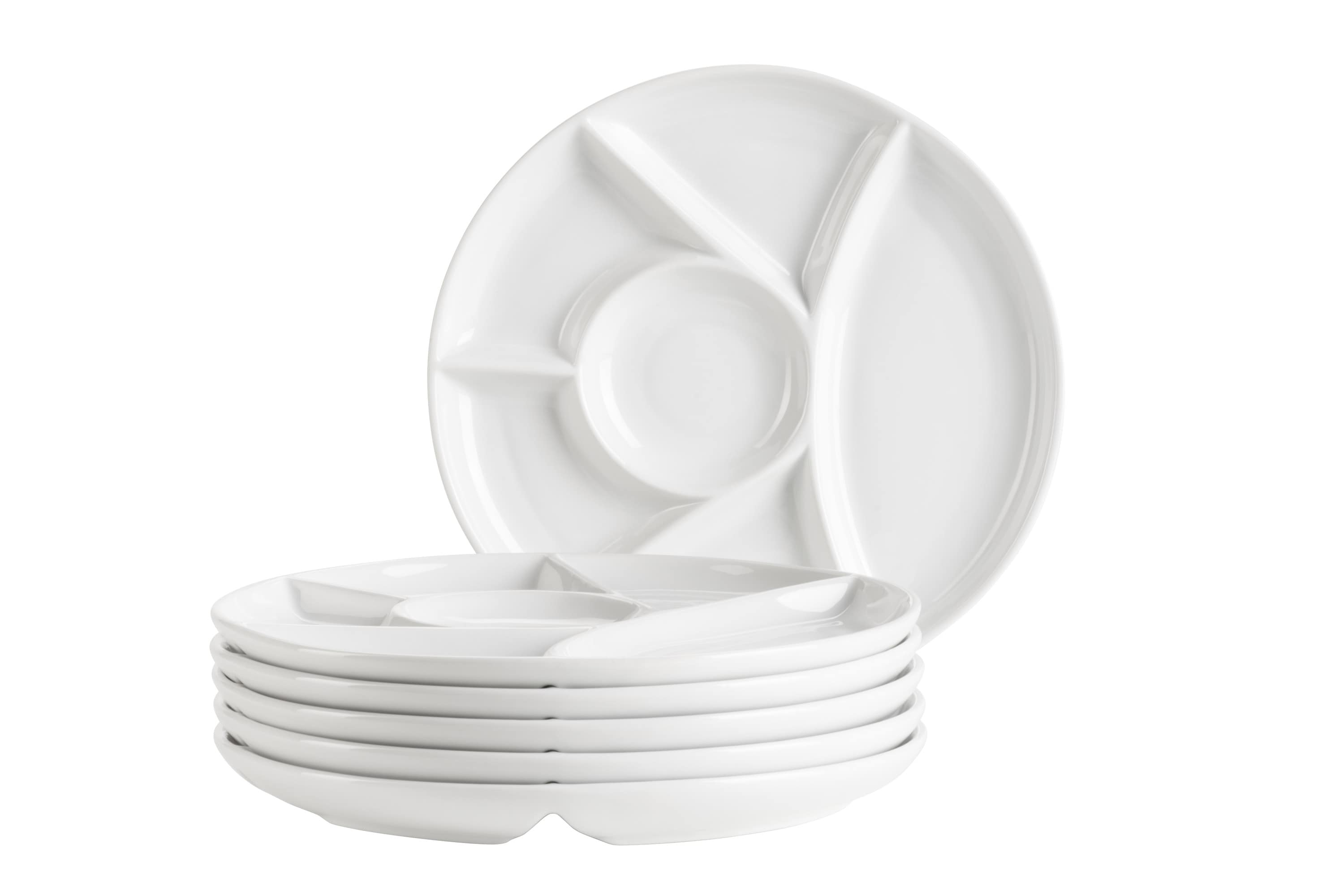 M&auml;ser Fondueteller Set, Porzellan - - Bild 1