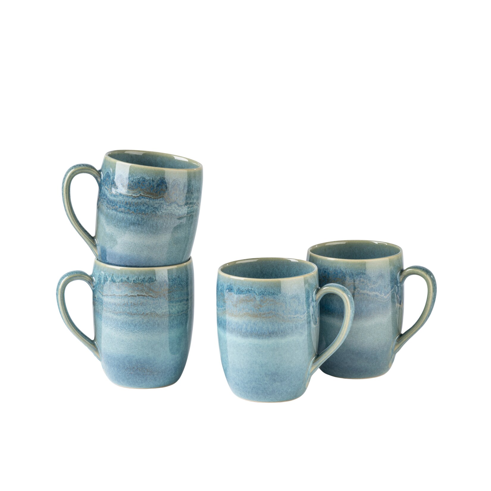 Gipfelstück Kaffeebecher-Set, Steinzeug TIEFER SEE