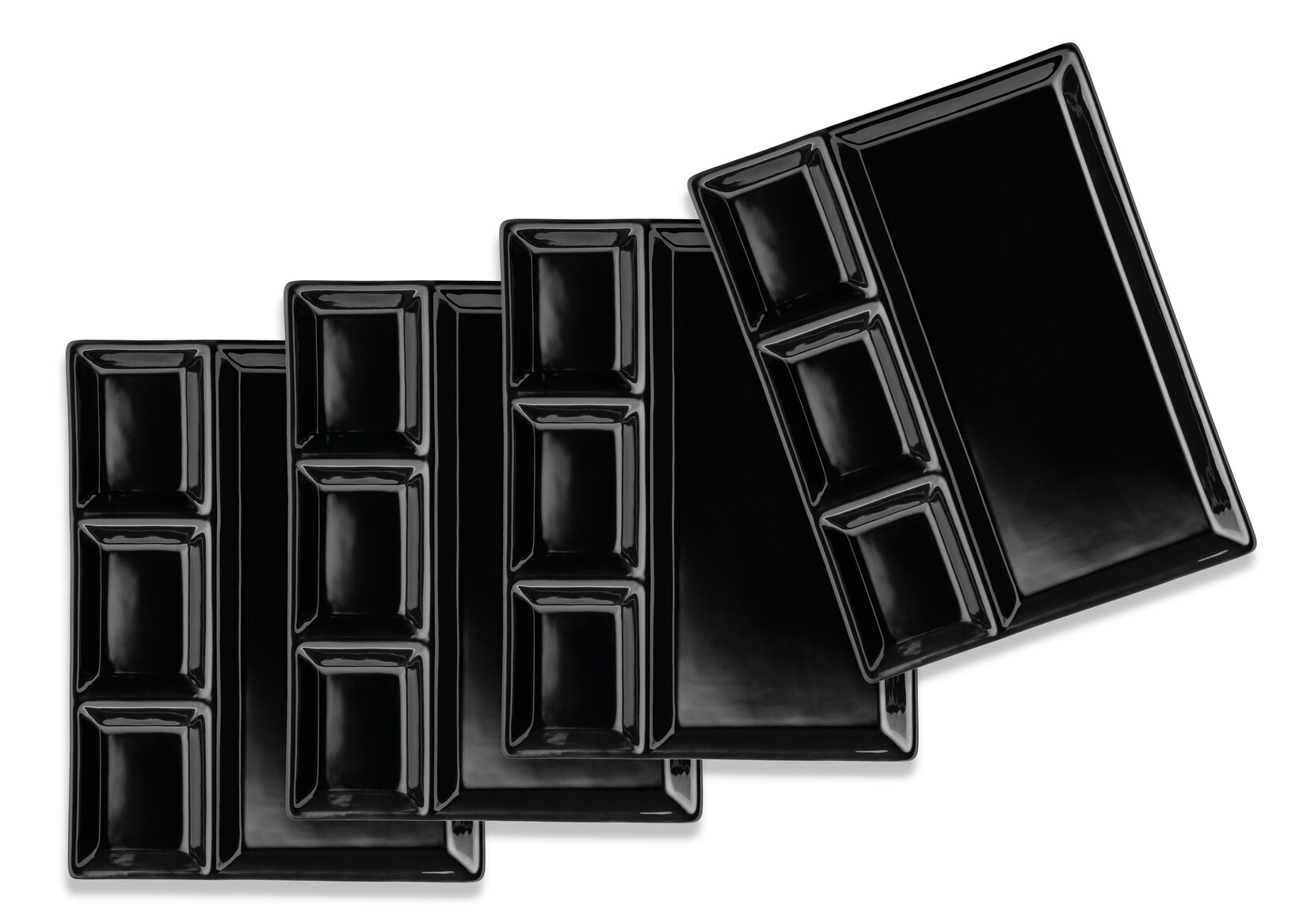 Mäser Fondueteller, Porzellan – Schwarz | 09010933056082