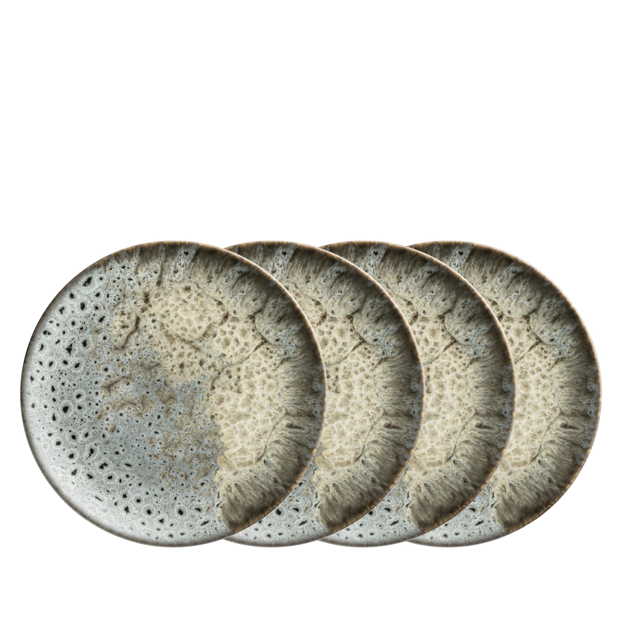 M&auml;ser Dessertteller-Set, Steinzeug Carellia - Bild 1