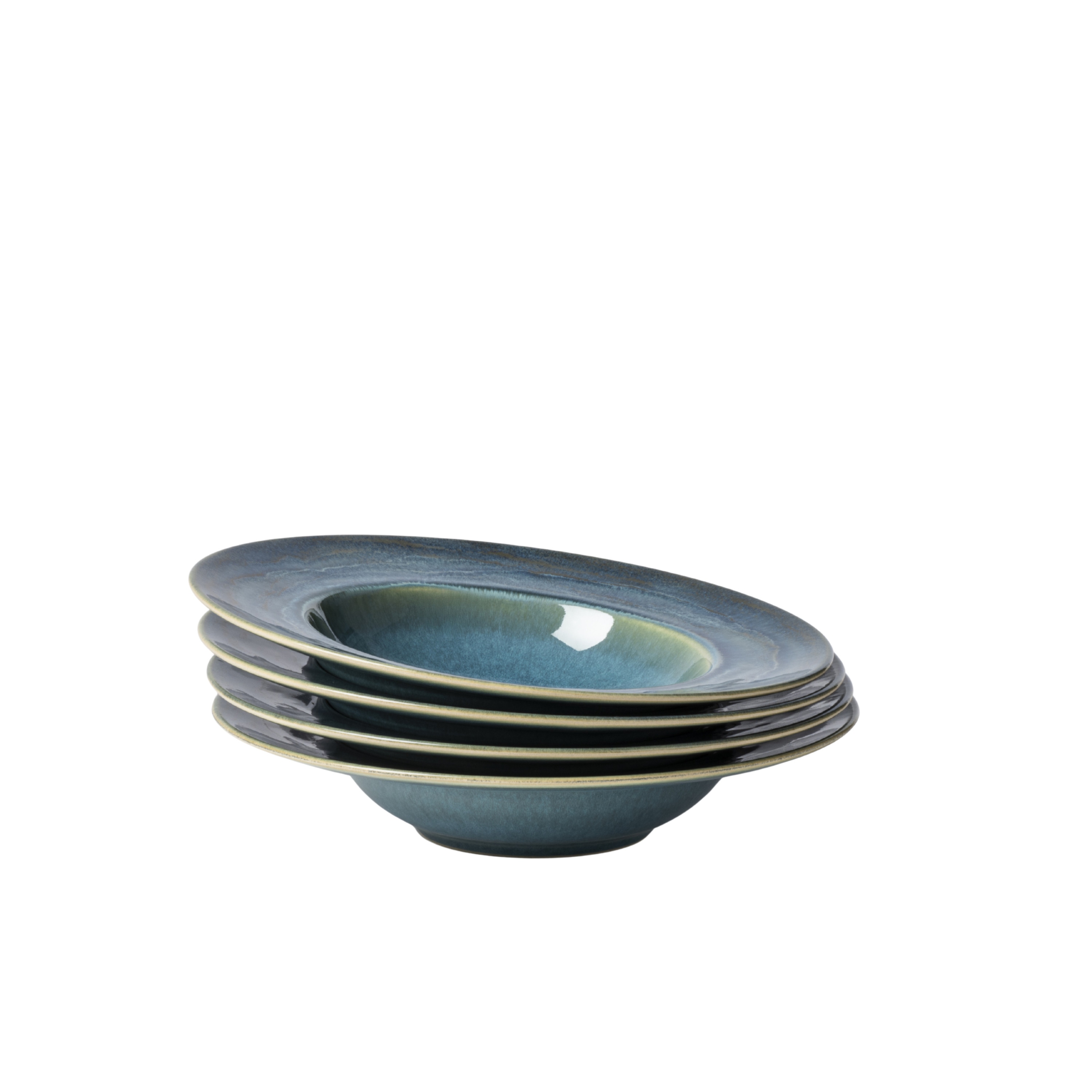 Gipfelst&uuml;ck Pastateller-Set, Steinzeug TIEFER SEE - Bild 1