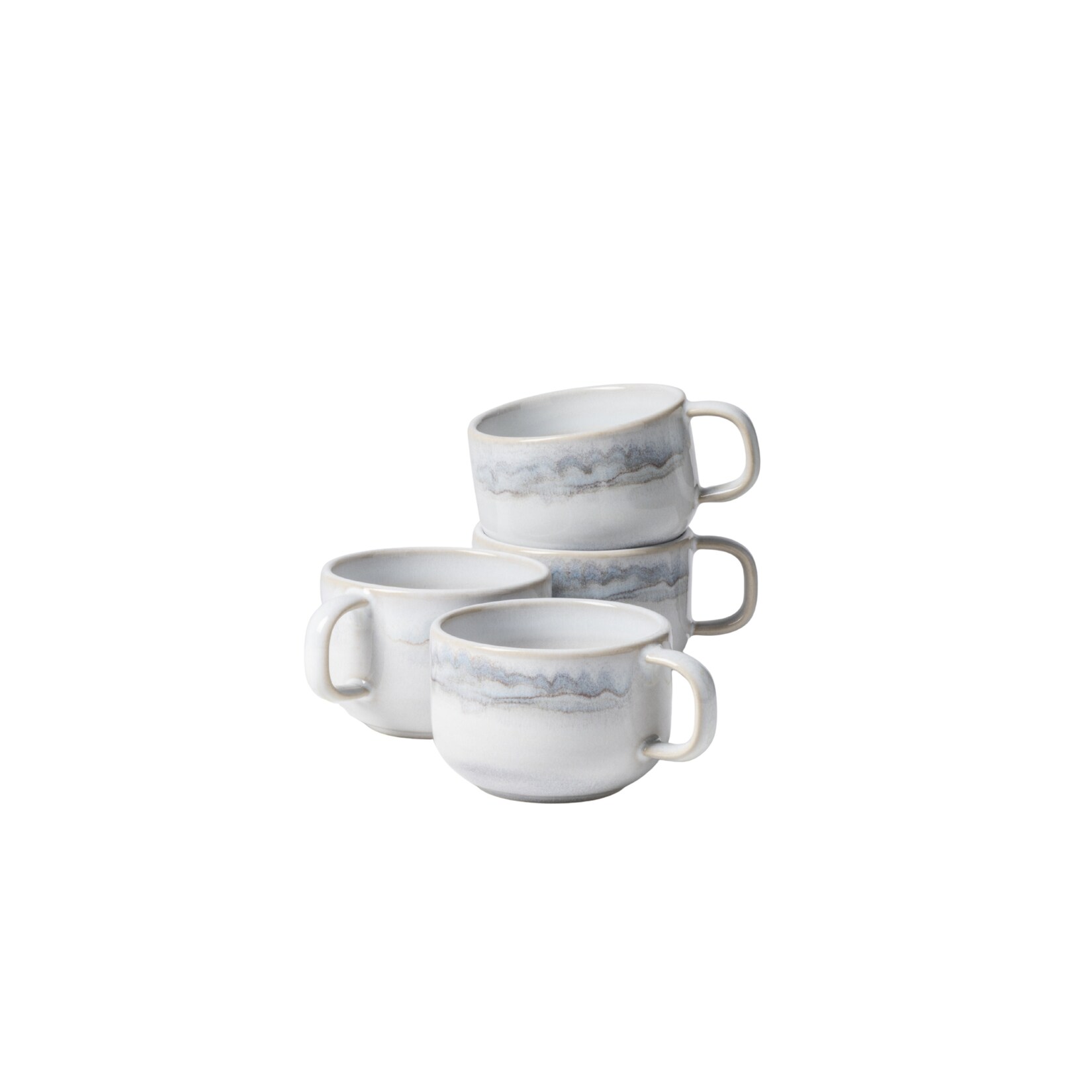 Gipfelstück Kaffeeobertassen-Set, Steinzeug TIEFER SEE