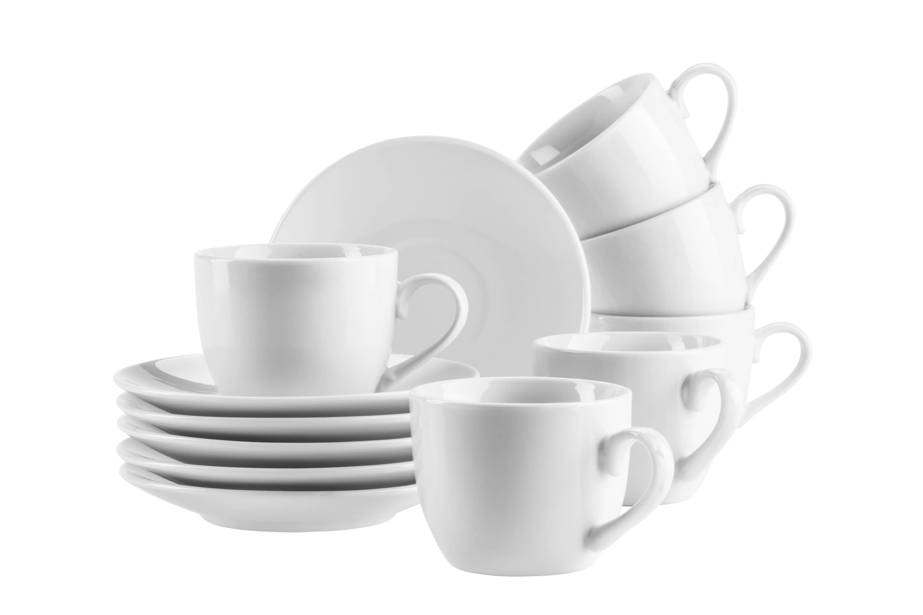 M&auml;ser Espressotassen-Set, Porzellan Barca Wei&szlig; - Bild 1