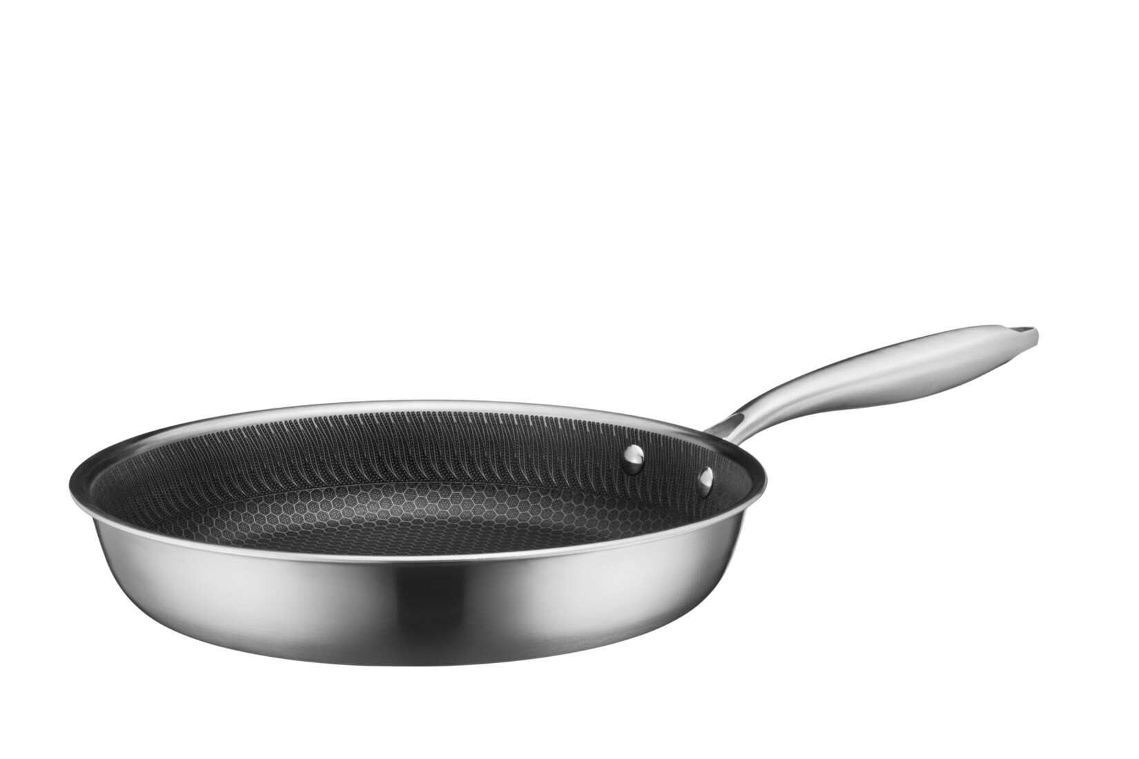 Mäser Bratpfanne 24 cm, Edelstahl Hestia Keramik Silber / Schwarz