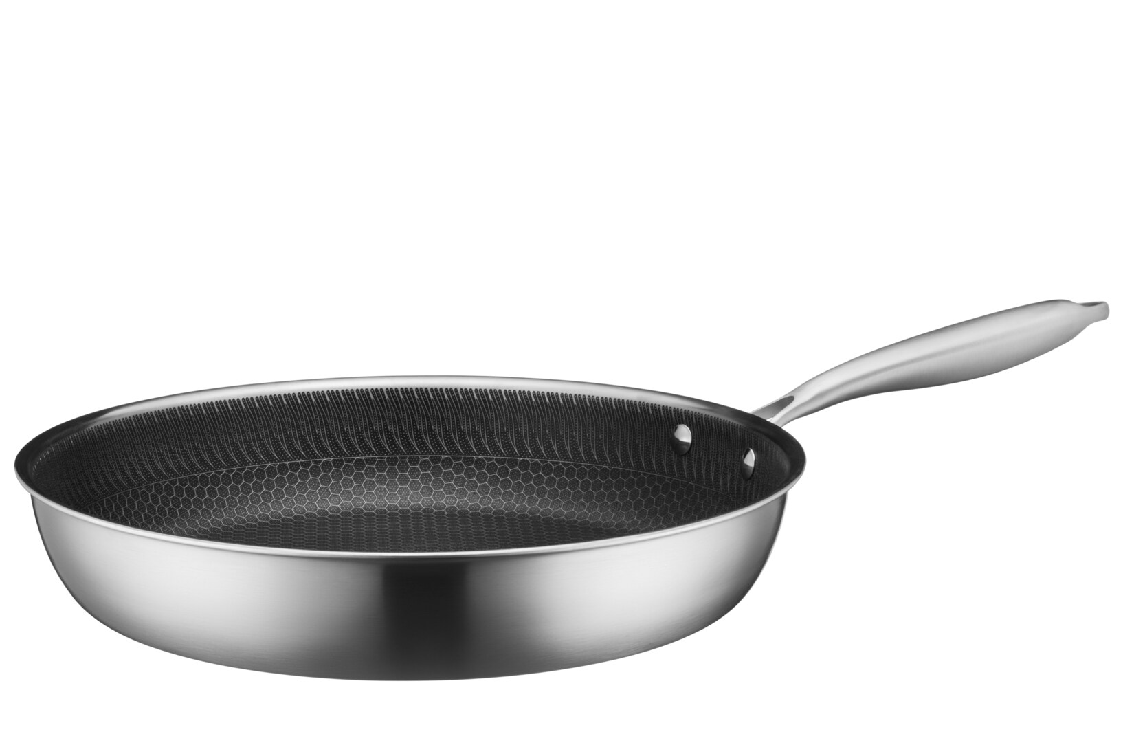 Mäser Bratpfanne 32 cm, Edelstahl Hestia Keramik Silber / Schwarz