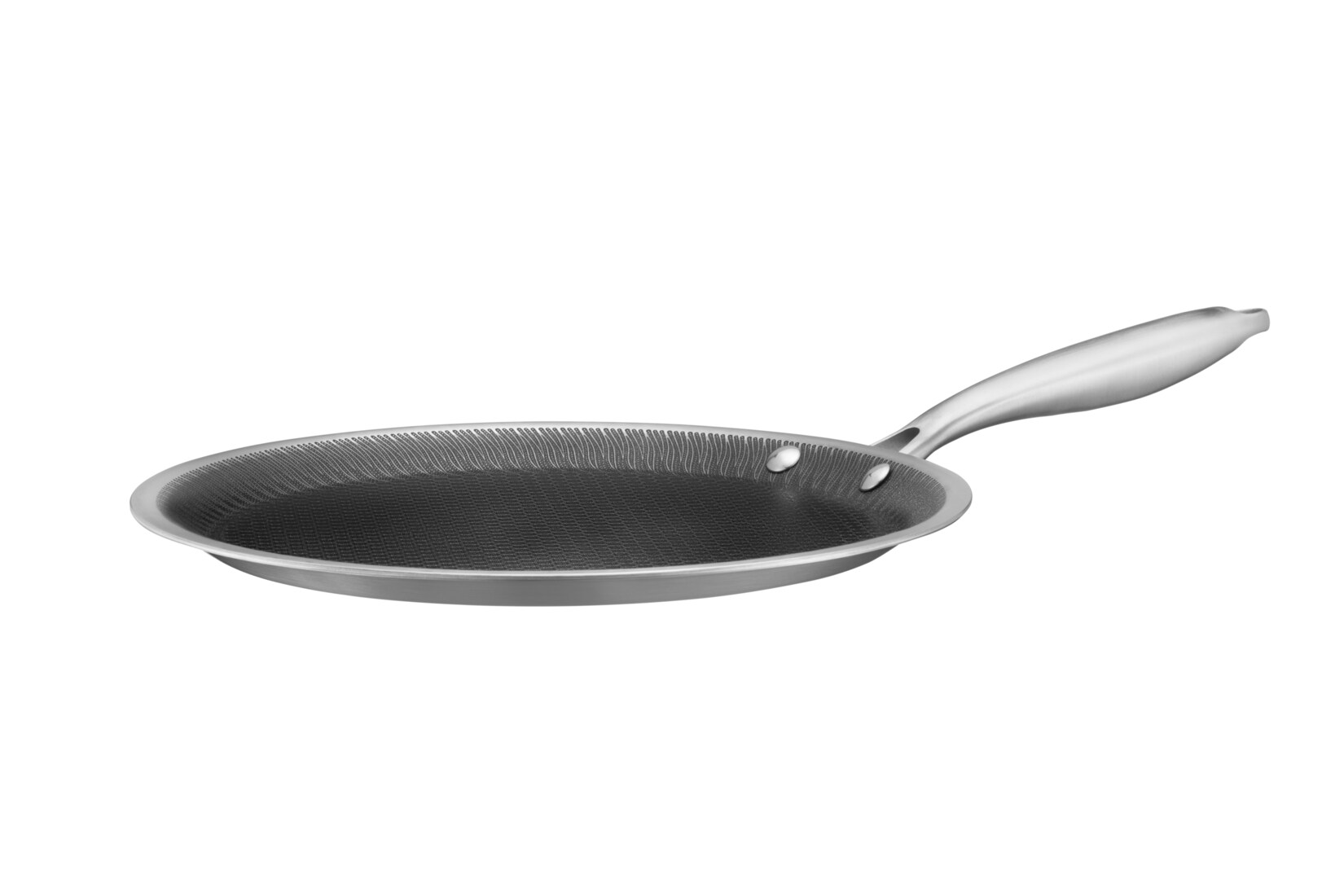 Mäser Crêpe-Pfanne 28 cm, Edelstahl Hestia Keramik Silber / Schwarz