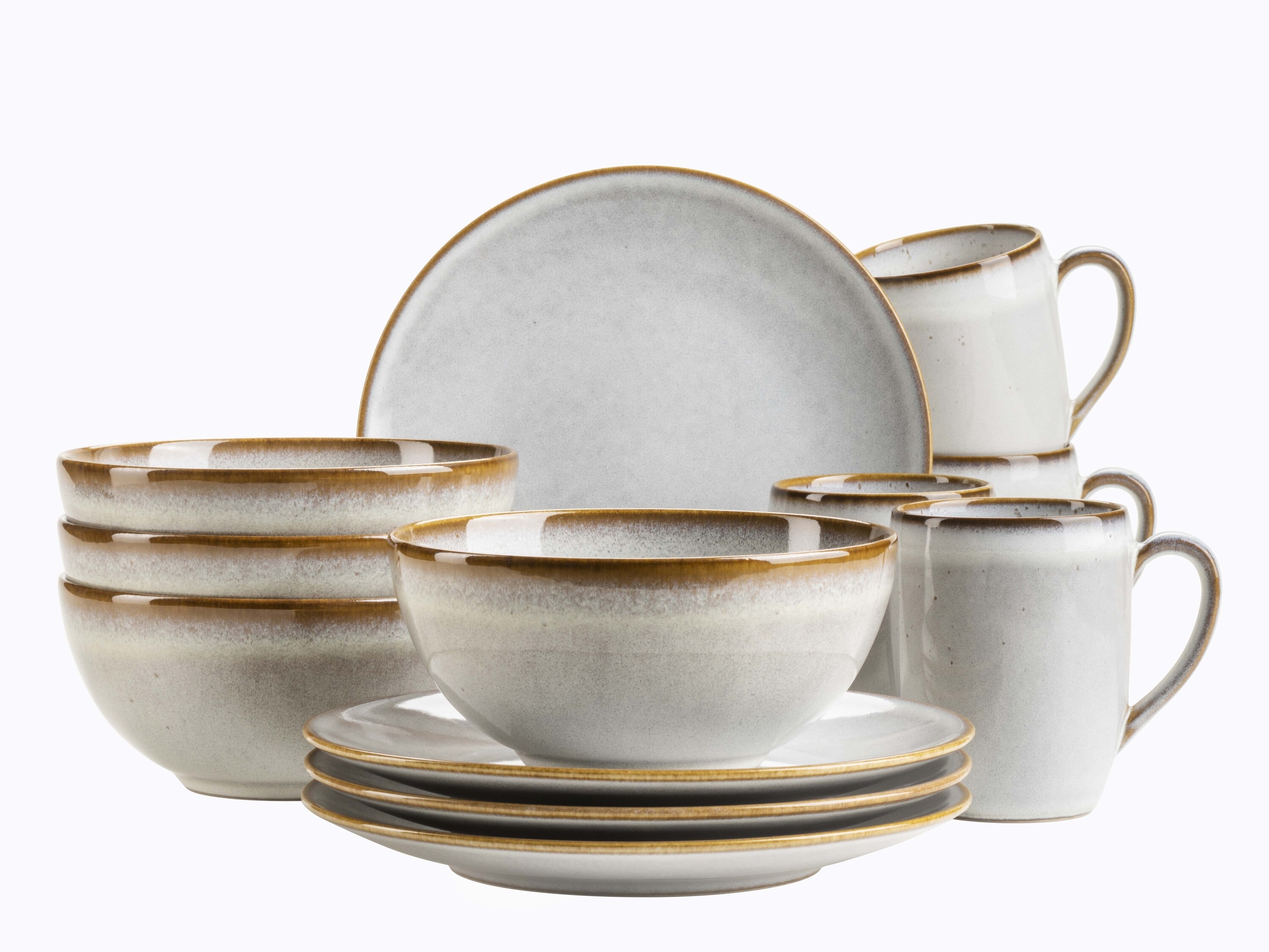 M&auml;ser Fr&uuml;hst&uuml;cksset, Steinzeug Smoky's - Bild 1