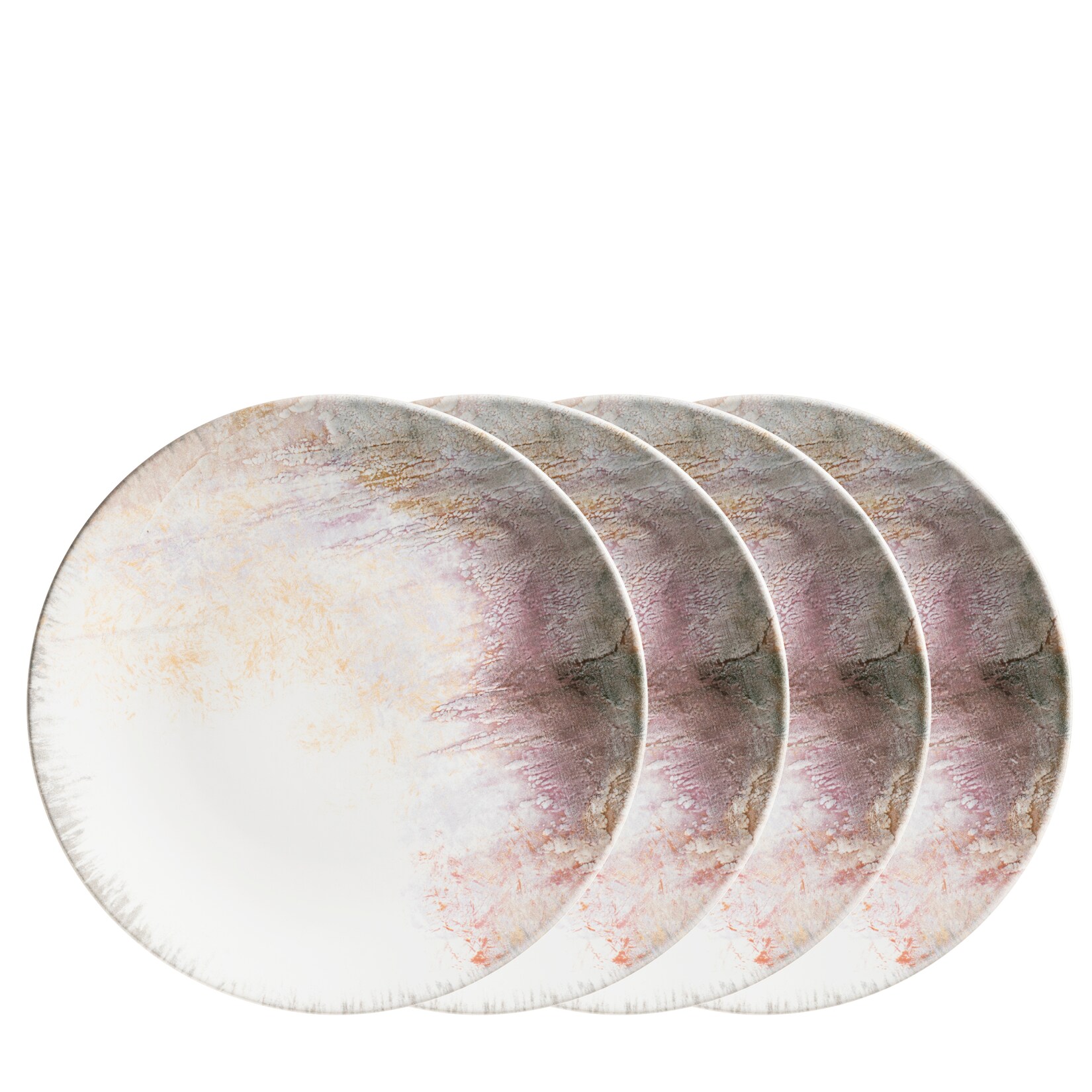 Mäser Speiseteller-Set, Steinzeug Aquarellia Weiß, Lila