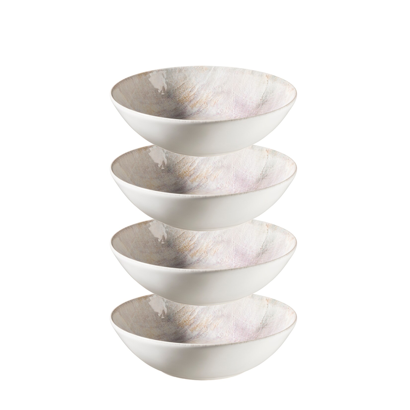 Mäser Schüssel-Set, Steinzeug Aquarellia Weiß, Lila