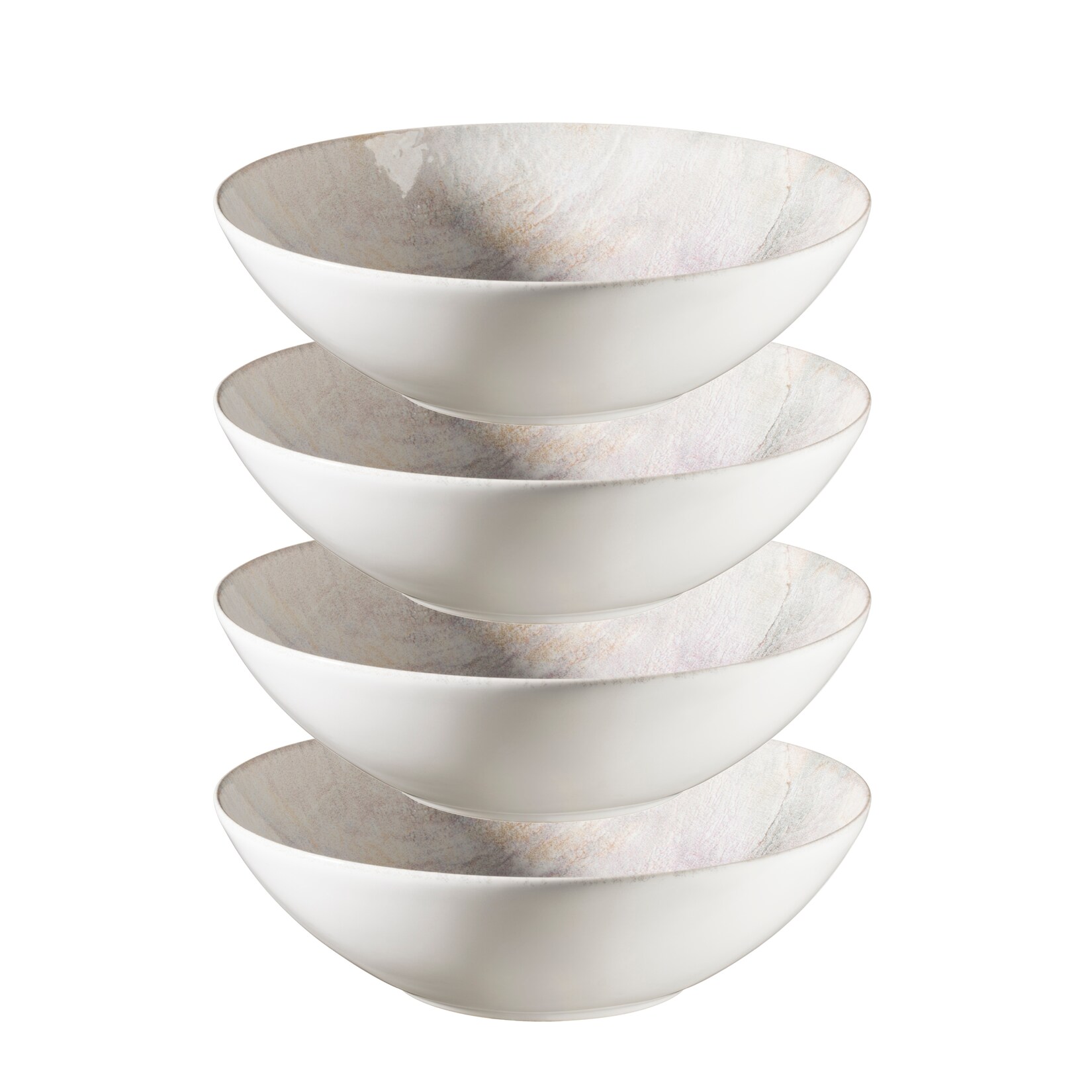 Mäser Schüssel-Set, Steinzeug Aquarellia Weiß, Lila