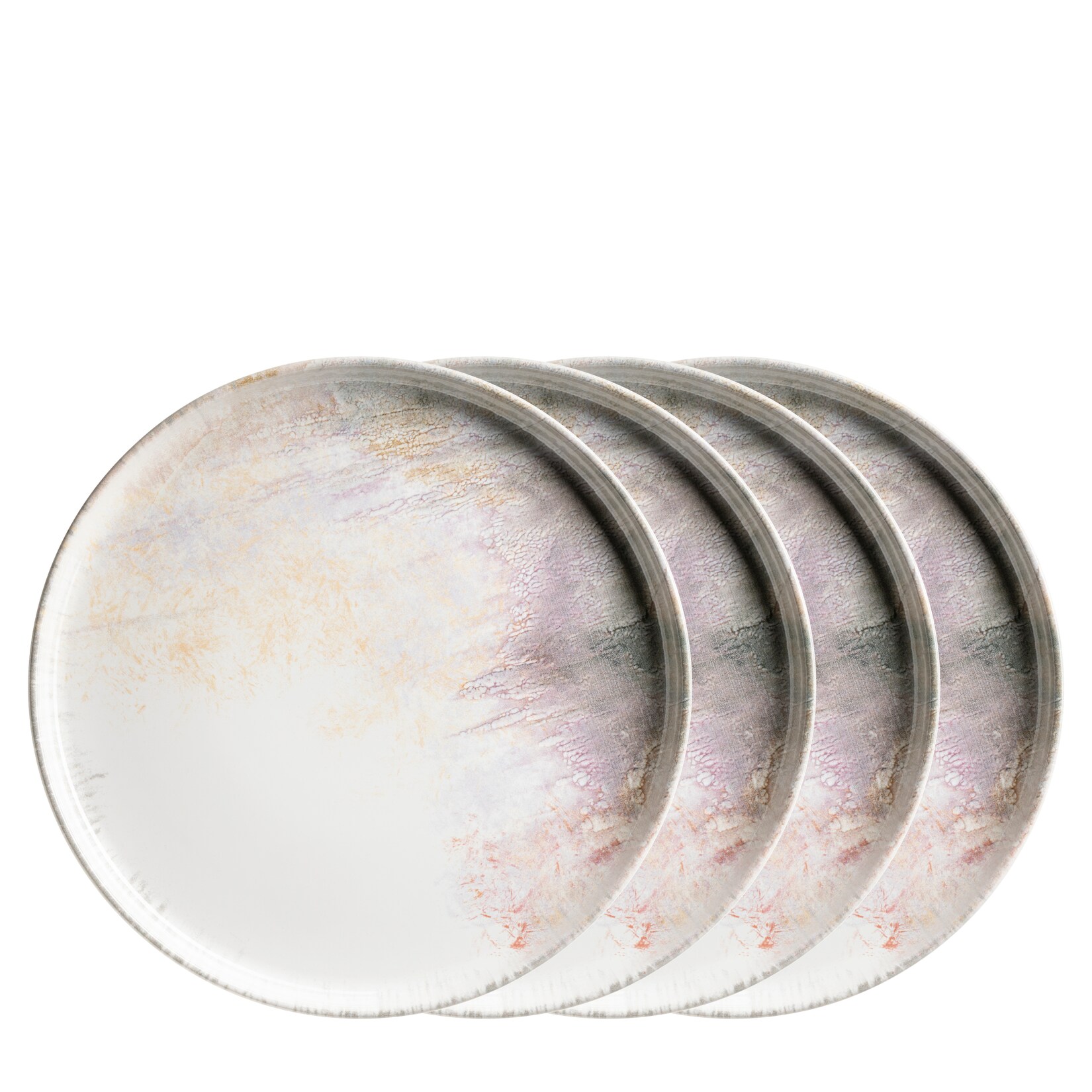 Mäser Speiseteller-Set, Steinzeug Aquarellia Weiß, Lila