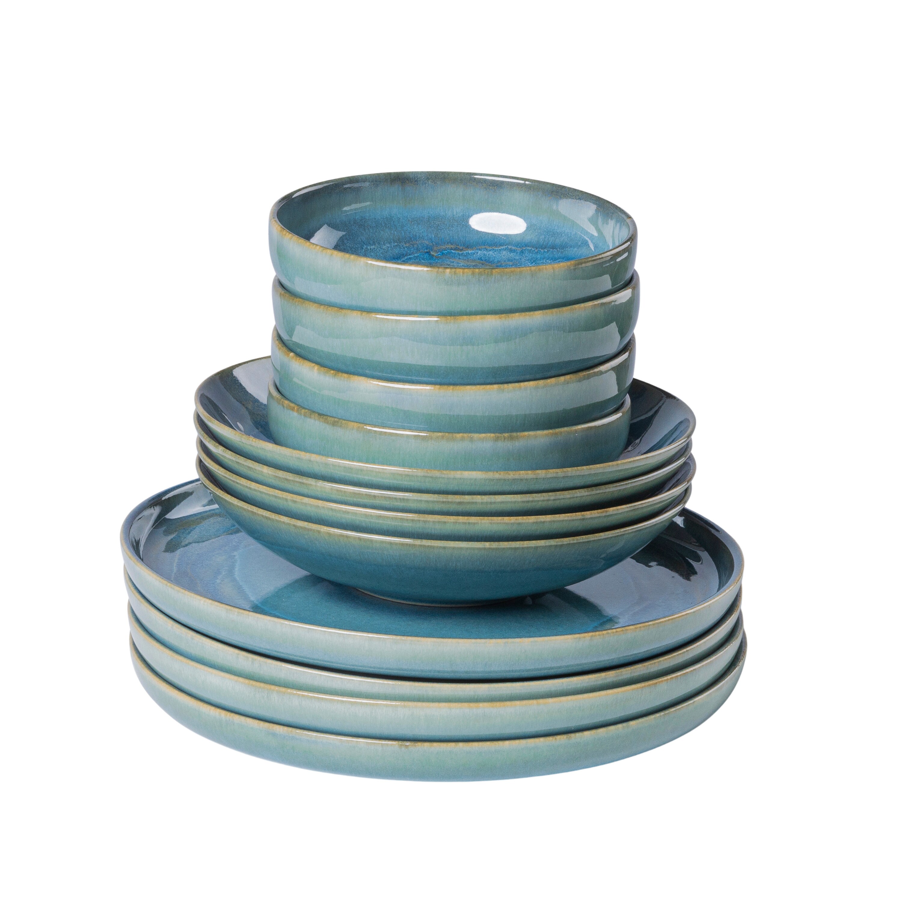 Gipfelst&uuml;ck Tafelservice, Steinzeug TIEFER SEE - Bild 1