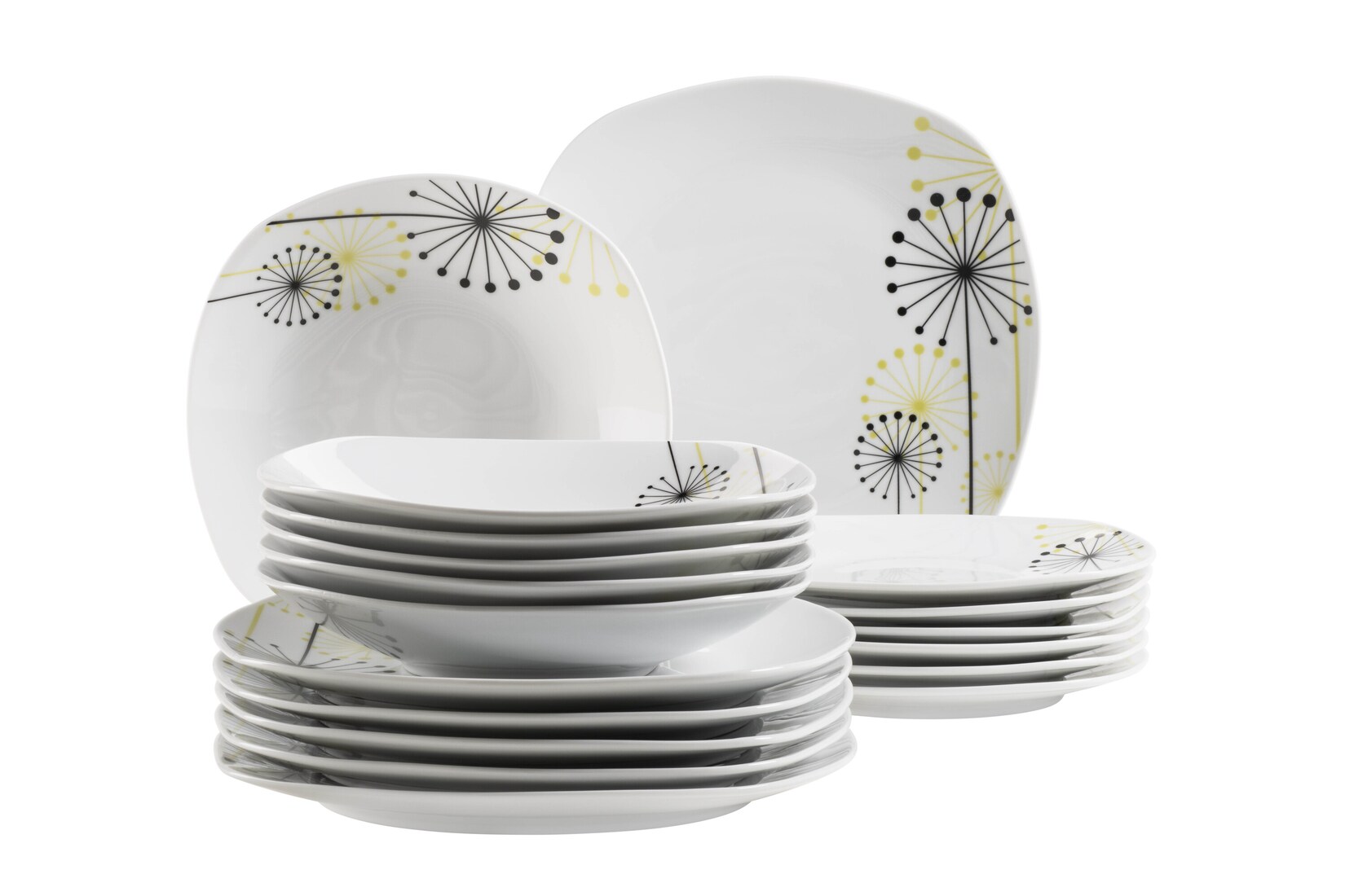 Mäser Tellerset, Porzellan Vanesa Weiß | 09001794975223