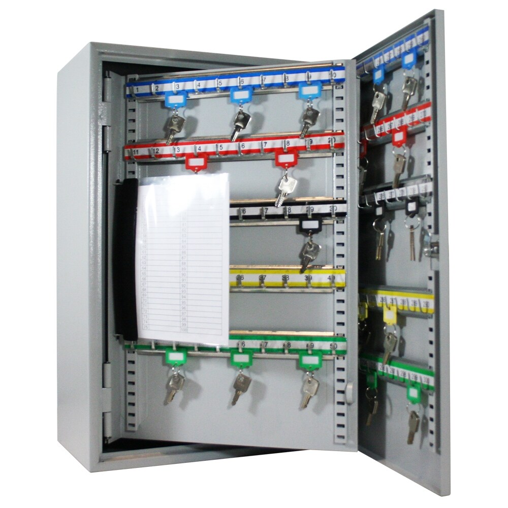 HMF 135300-07 Schl&uuml;sselschrank, 300 Haken, 55 x 38 x 20,5 cm, Lichtgrau - Bild 1