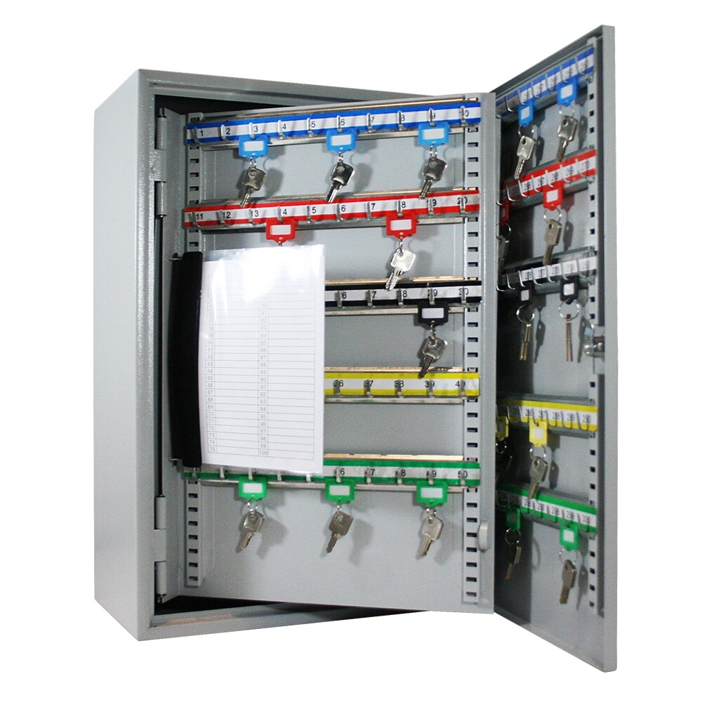 HMF 135400-07 Schl&uuml;sselschrank, 400 Haken, 73 x 55 x 10,4 cm, Lichtgrau - Bild 1