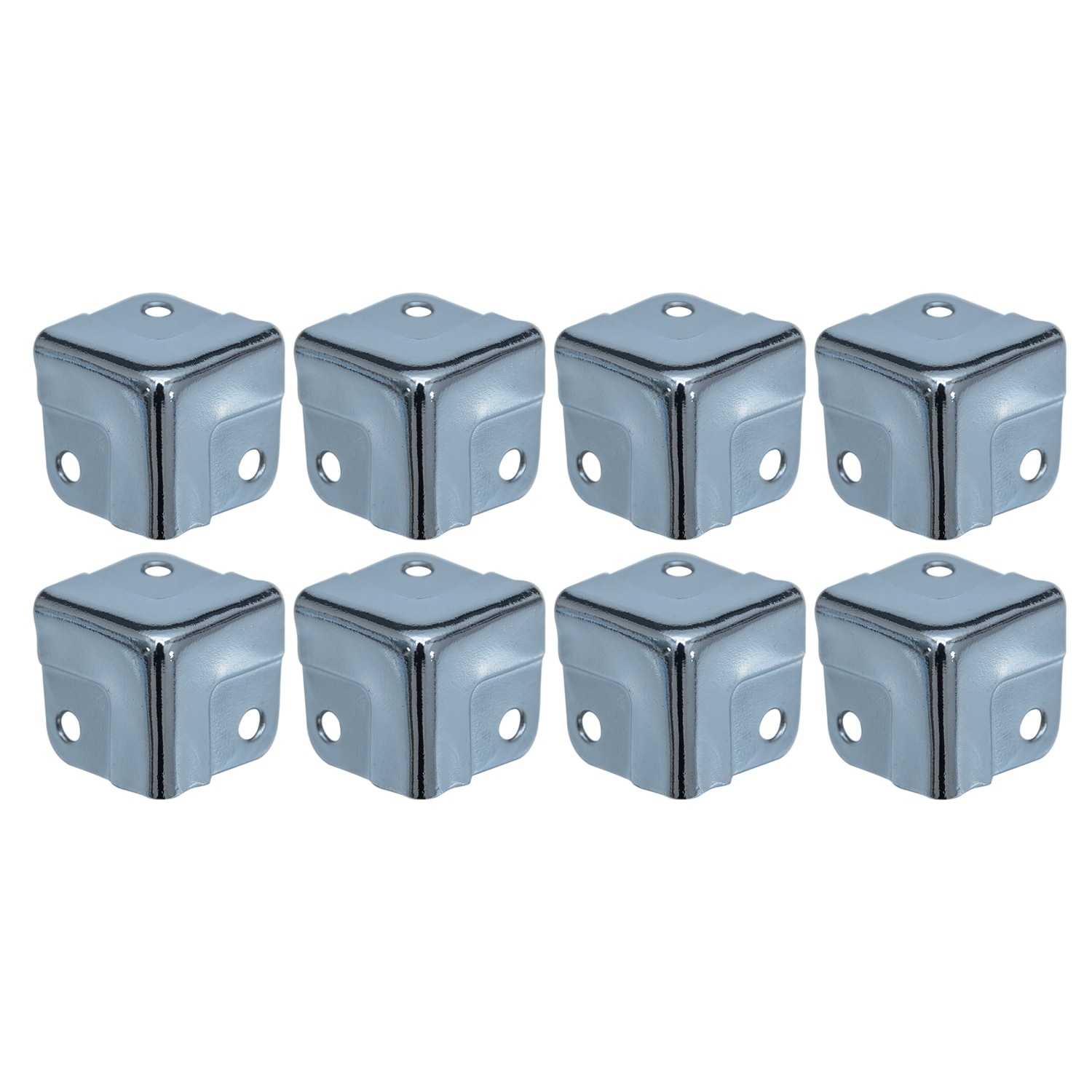 HMF 14965-09 Eckenschutz aus Metall f&uuml;r Koffer, 8 St&uuml;ck, 18 x 18 x 18 mm, Silber verzinkt - Bild 1