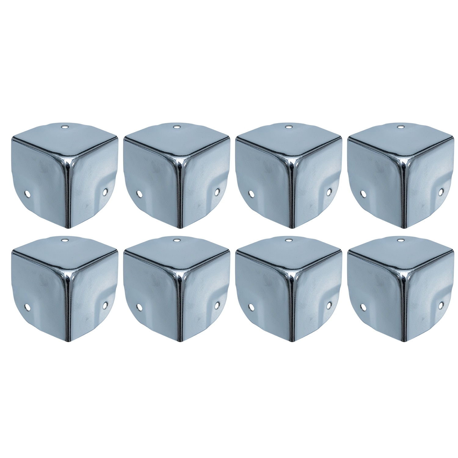 HMF 14966-09 Eckenschutz aus Metall f&uuml;r Koffer, 8 St&uuml;ck, 40 x 40 x 40 mm, Silber verzinkt - Bild 1