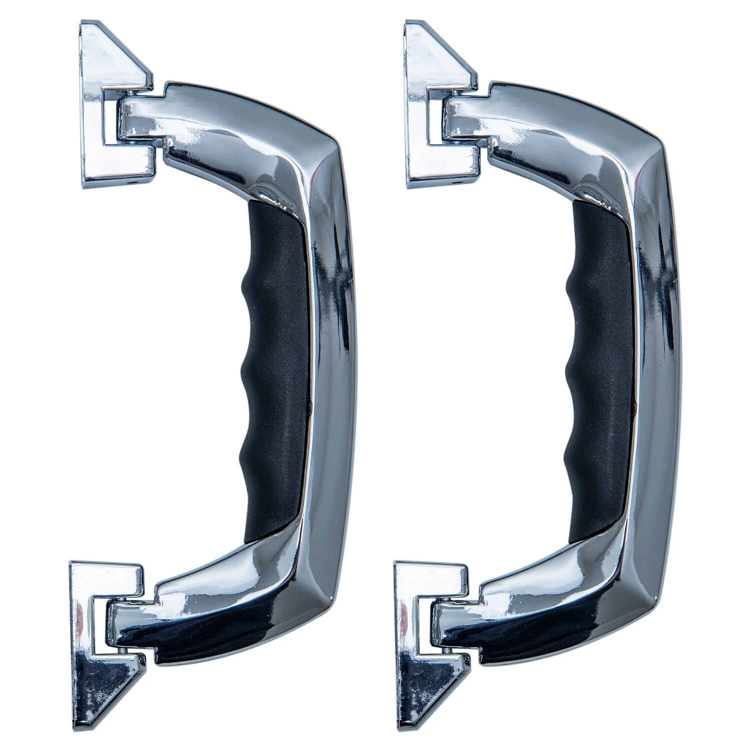 HMF 14970-09 Koffergriff, Tragegriff aus Kunststoff, 2 St&uuml;ck, 19 x 7,5 cm, Chromsilber - Bild 1