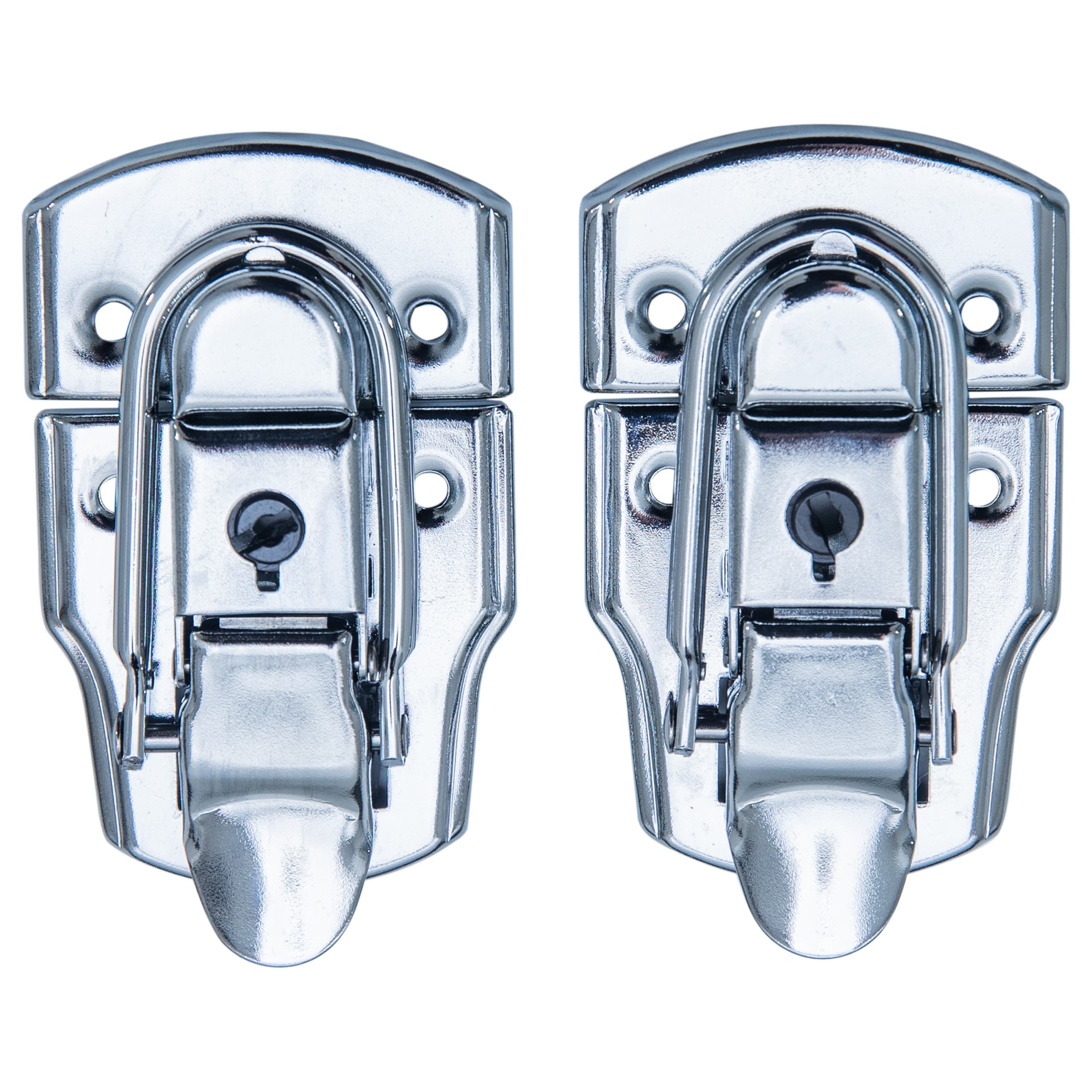 HMF 14985-09 Spannverschluss mit Schloss, 2 St&uuml;ck, 45 x 75 mm, Silber verzinkt - Bild 1