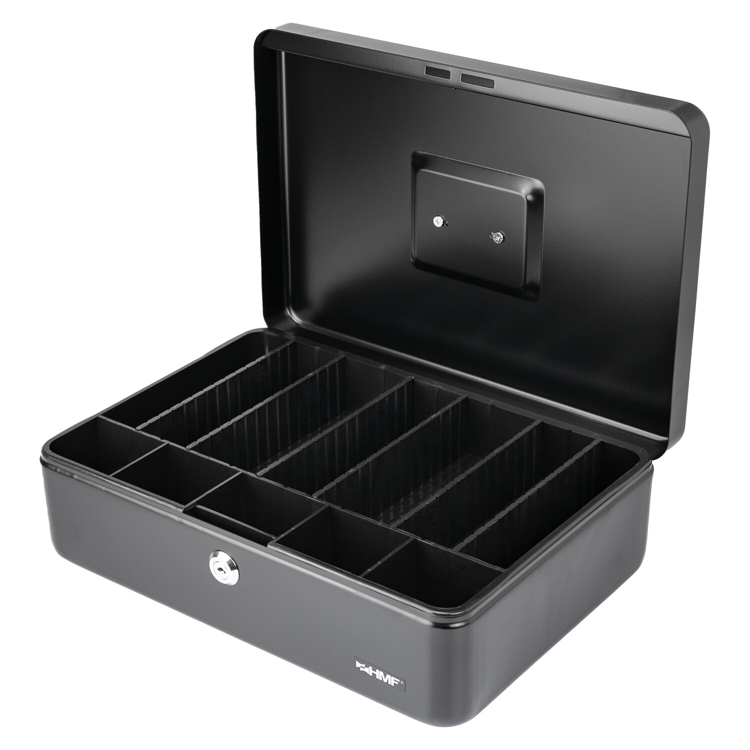 HMF 22036-02 Geldkassette mit individueller Facheinteilung, 36 x 25 x 11 cm, Schwarz - Bild 1