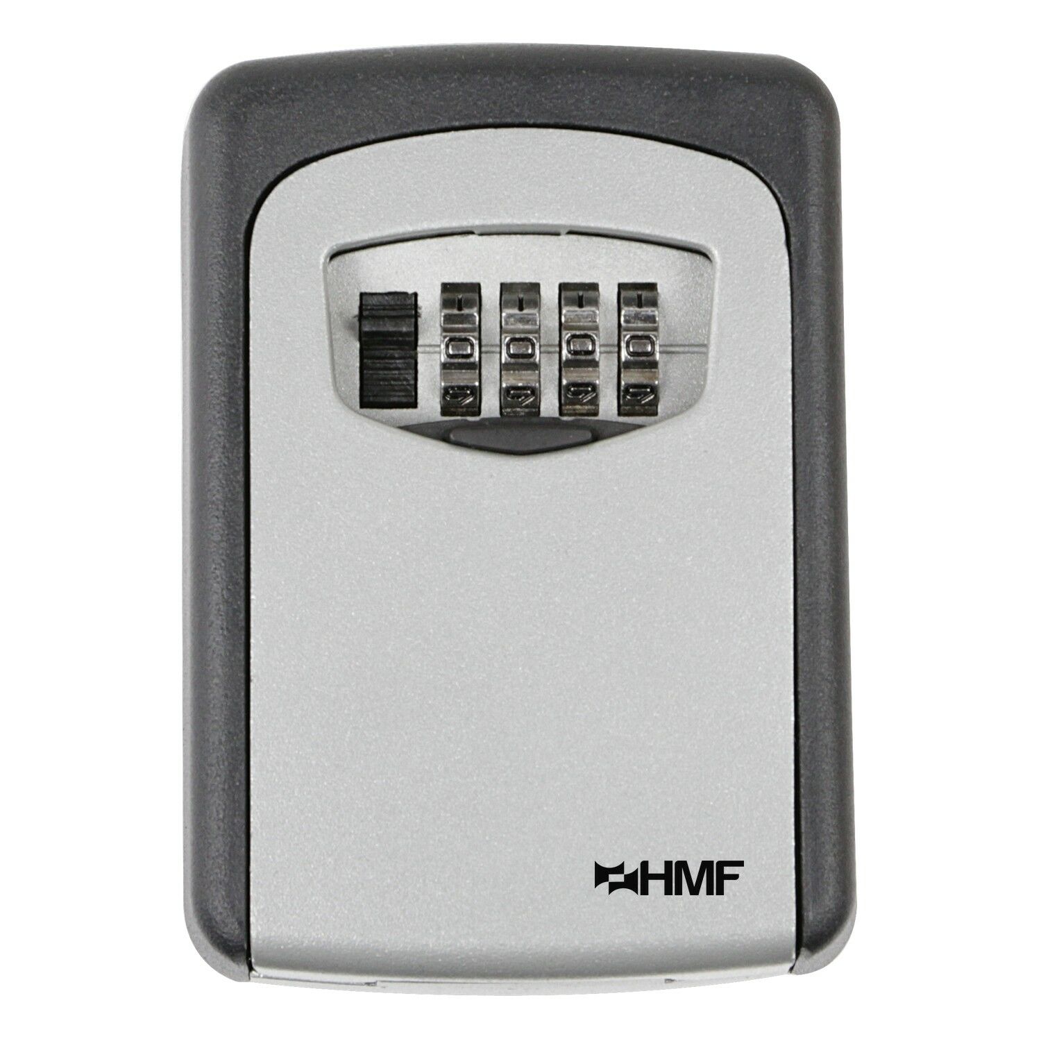 HMF 326-02 Schl&uuml;sseltresor mit 4-stelligem Zahlencode, Schl&uuml;sselbox f&uuml;r au&szlig;en, 12,2 x 8,7 x 4 cm, Grau - Bild 1