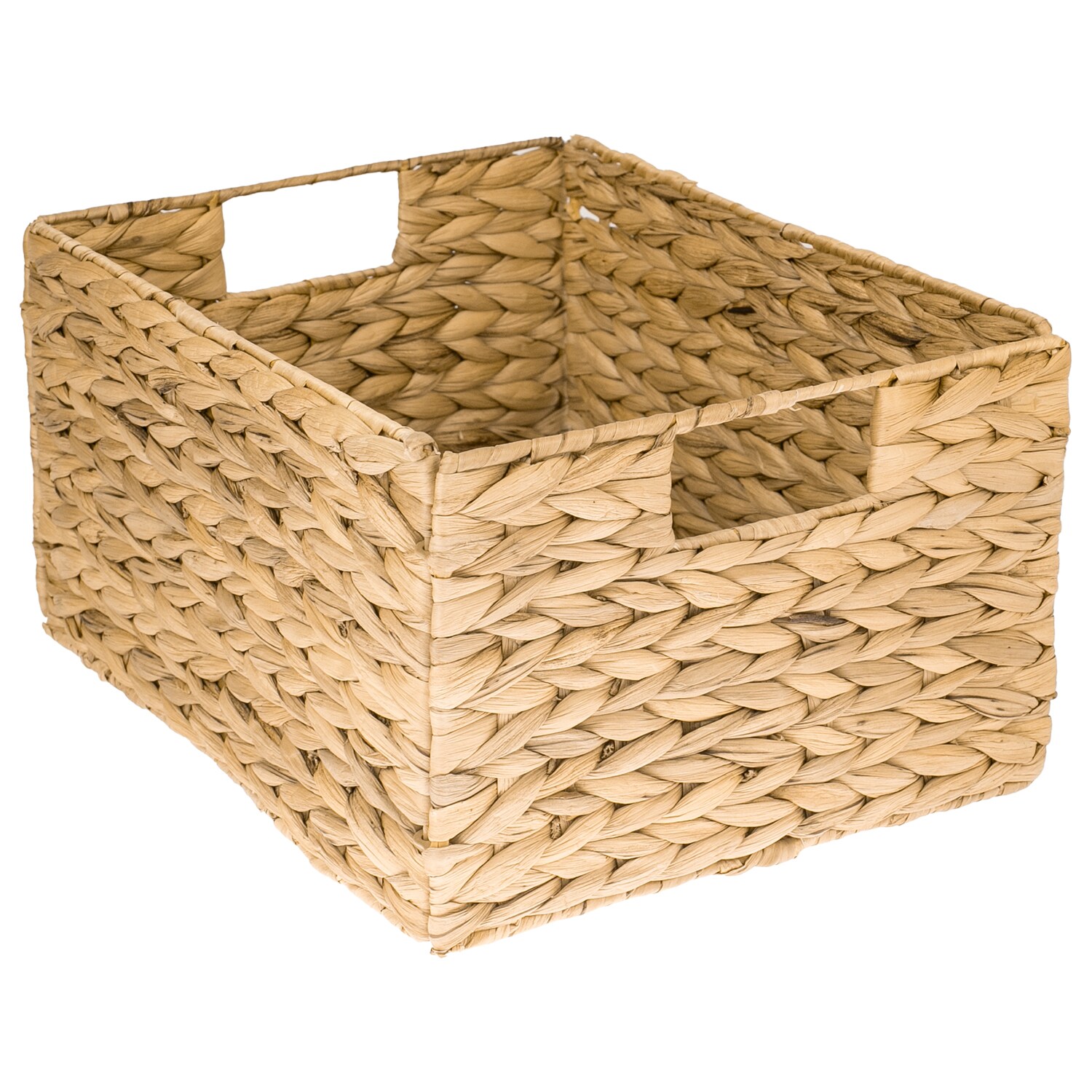 HMF Aufbewahrungskorb, faltbarer Korb geflochten aus Wasserhyazinthe Seegras, 36 x 28 x 20 cm | 04010537372415